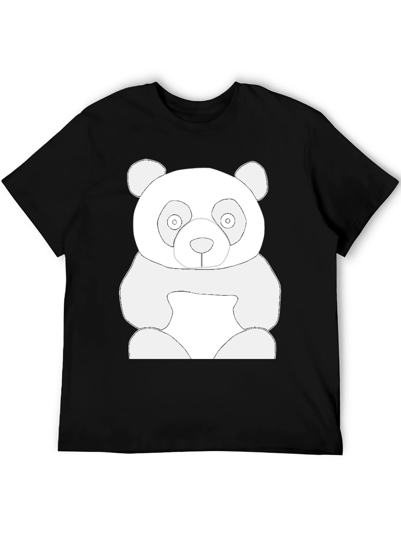 Cool Panda Graphic Tee - Black Cotton T-Shirt