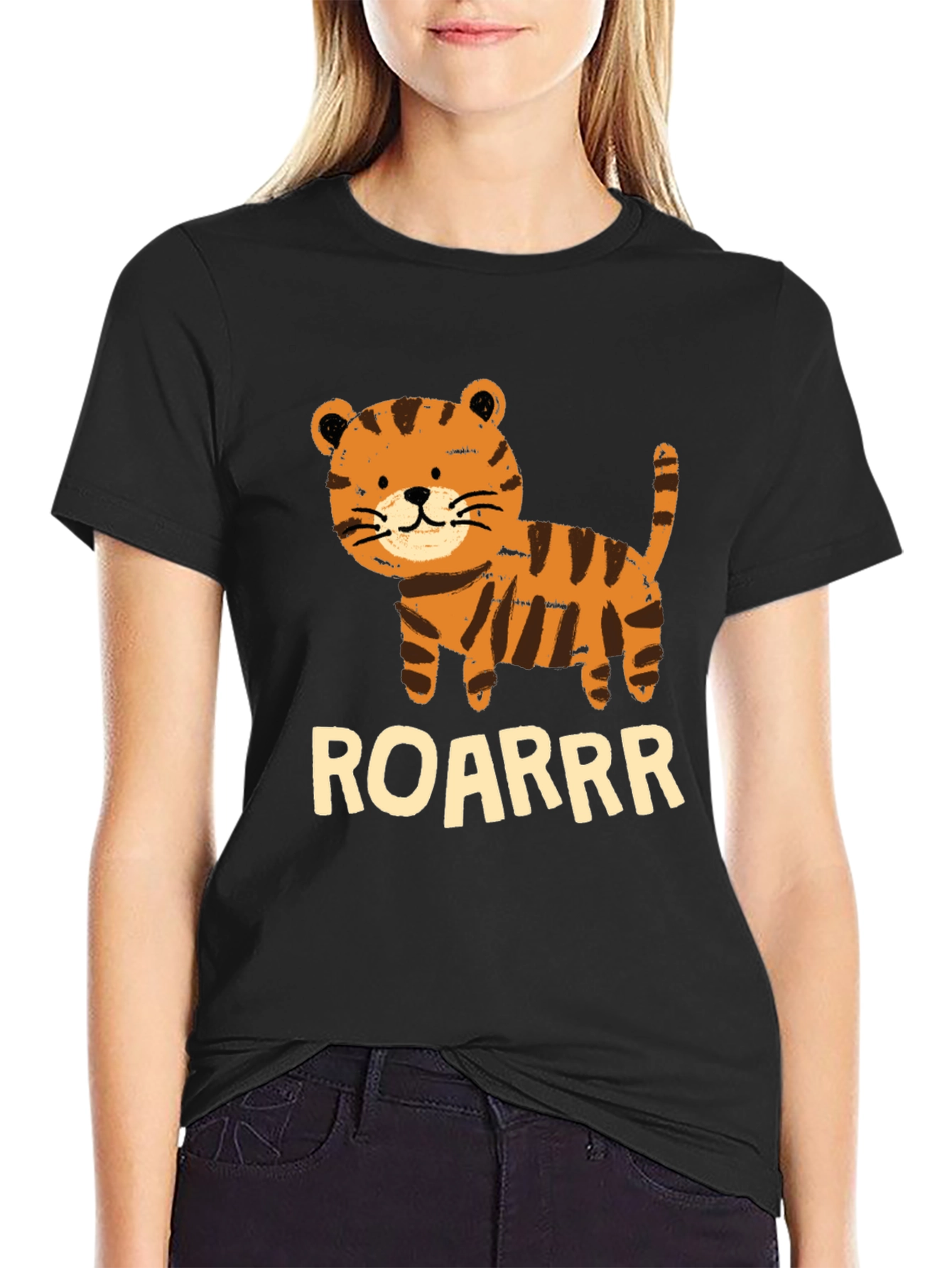 Cute Tiger Cub ROARRR Graphic Tee