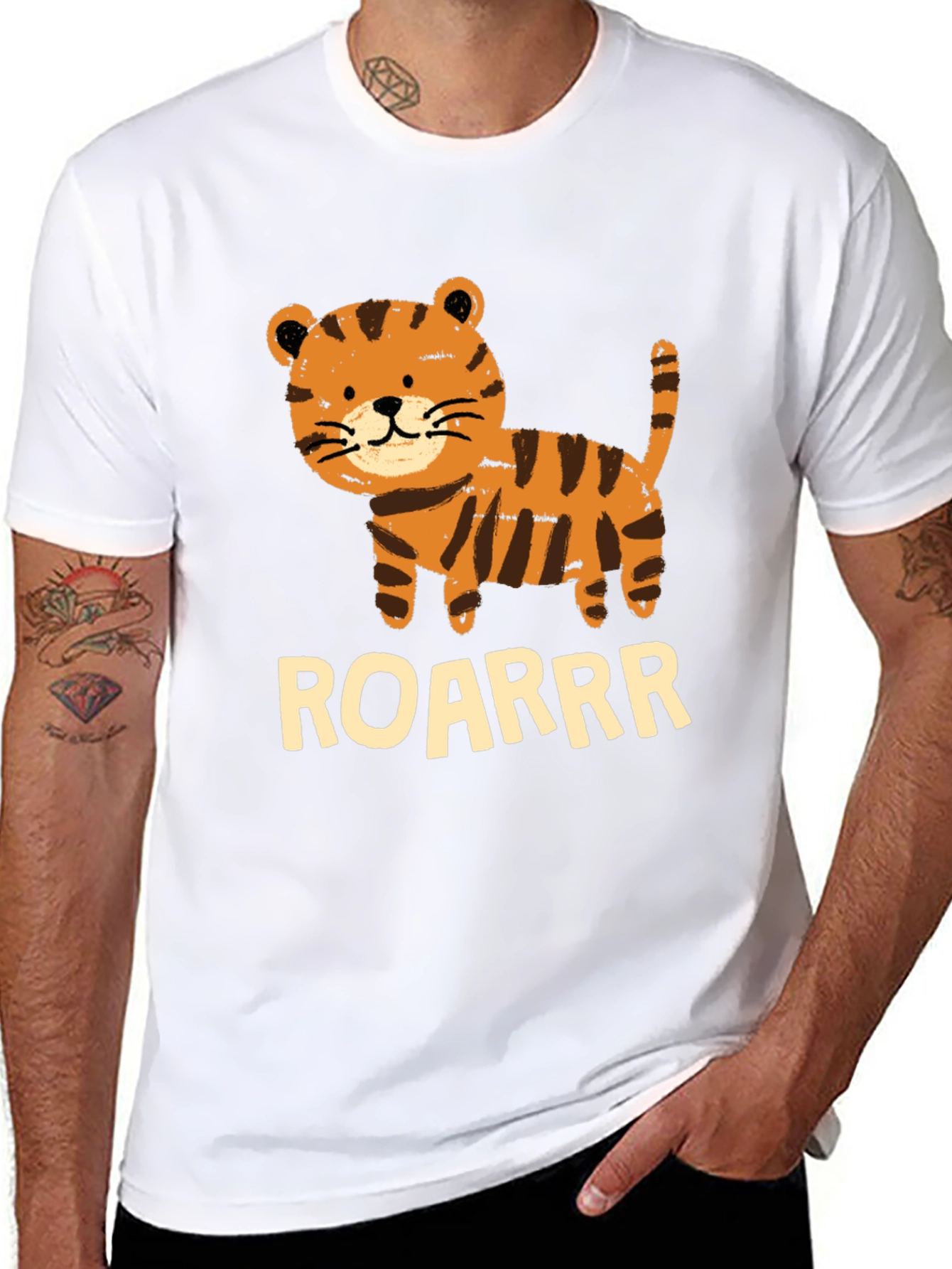 Cute Tiger Cub ROARRR Graphic Tee