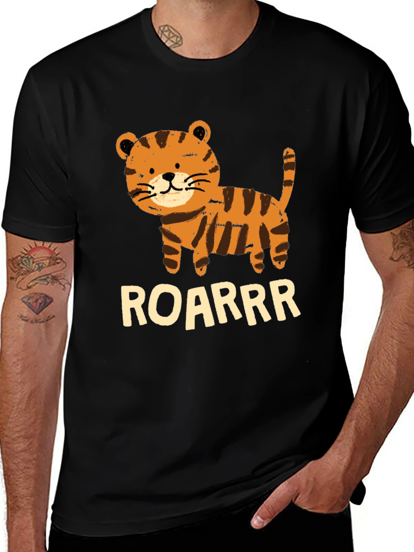 Cute Tiger Cub ROARRR Graphic Tee