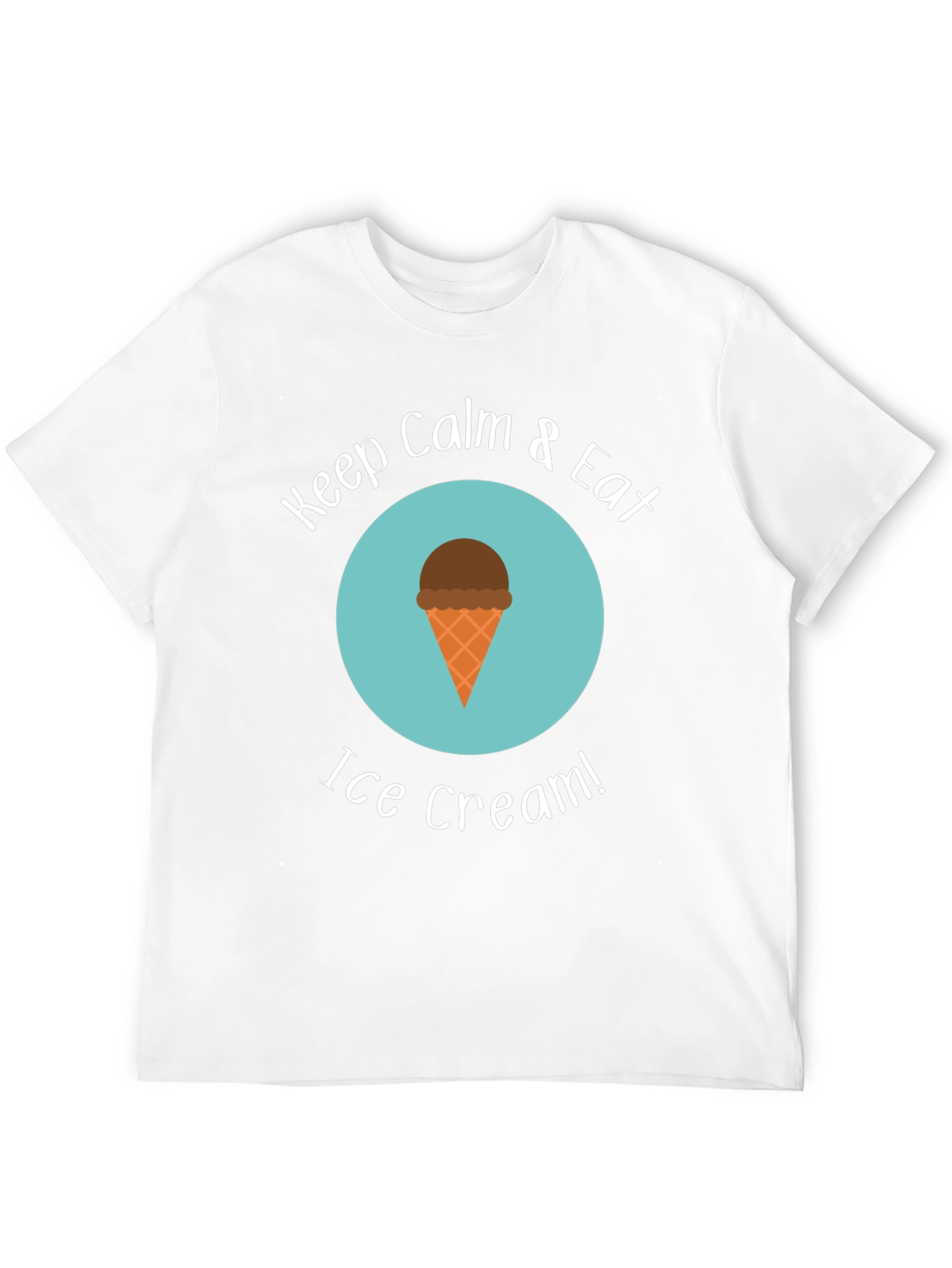 Keep Calm & Eat Ice Cream Black T-Shirt