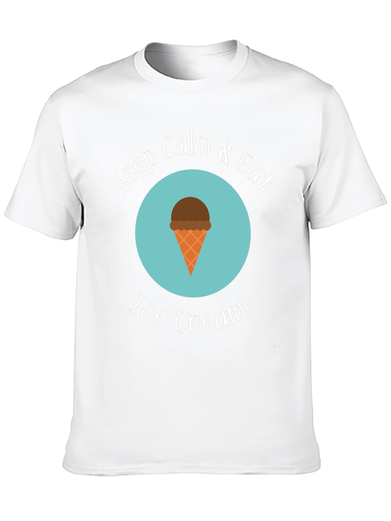 Keep Calm & Eat Ice Cream Black T-Shirt