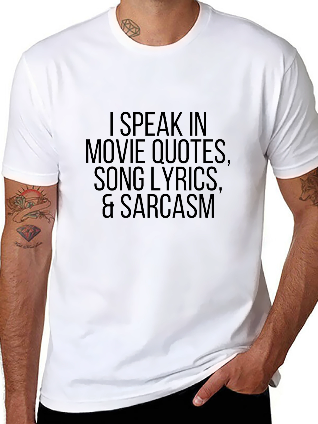 Movie Quote Lyric Sarcasm T-Shirt Black Funny Tee