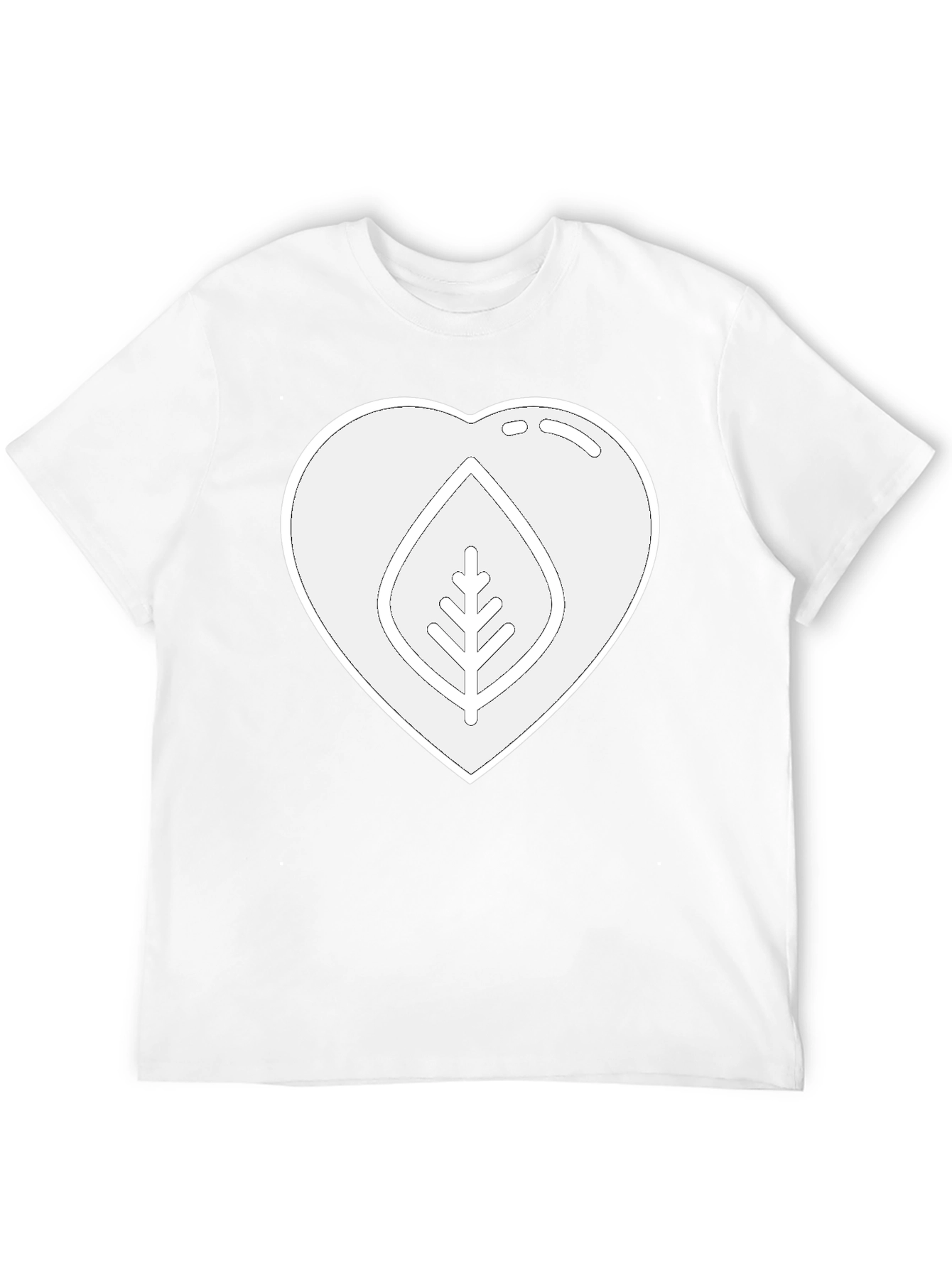 Heart & Leaf Graphic Tee - Eco Friendly Design
