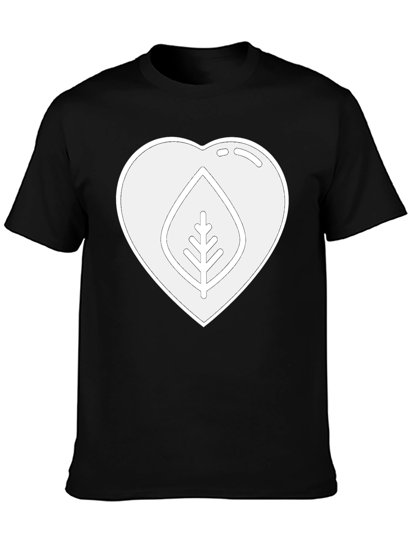 Heart & Leaf Graphic Tee - Eco Friendly Design