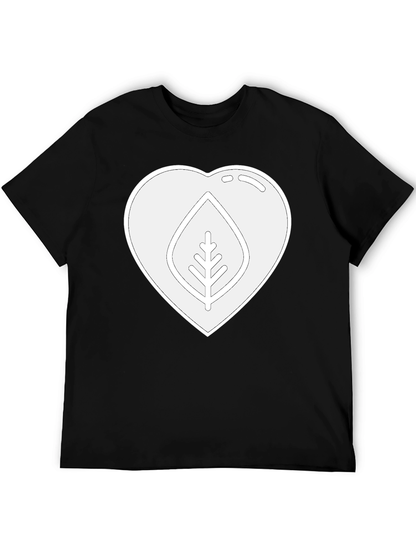 Heart & Leaf Graphic Tee - Eco Friendly Design