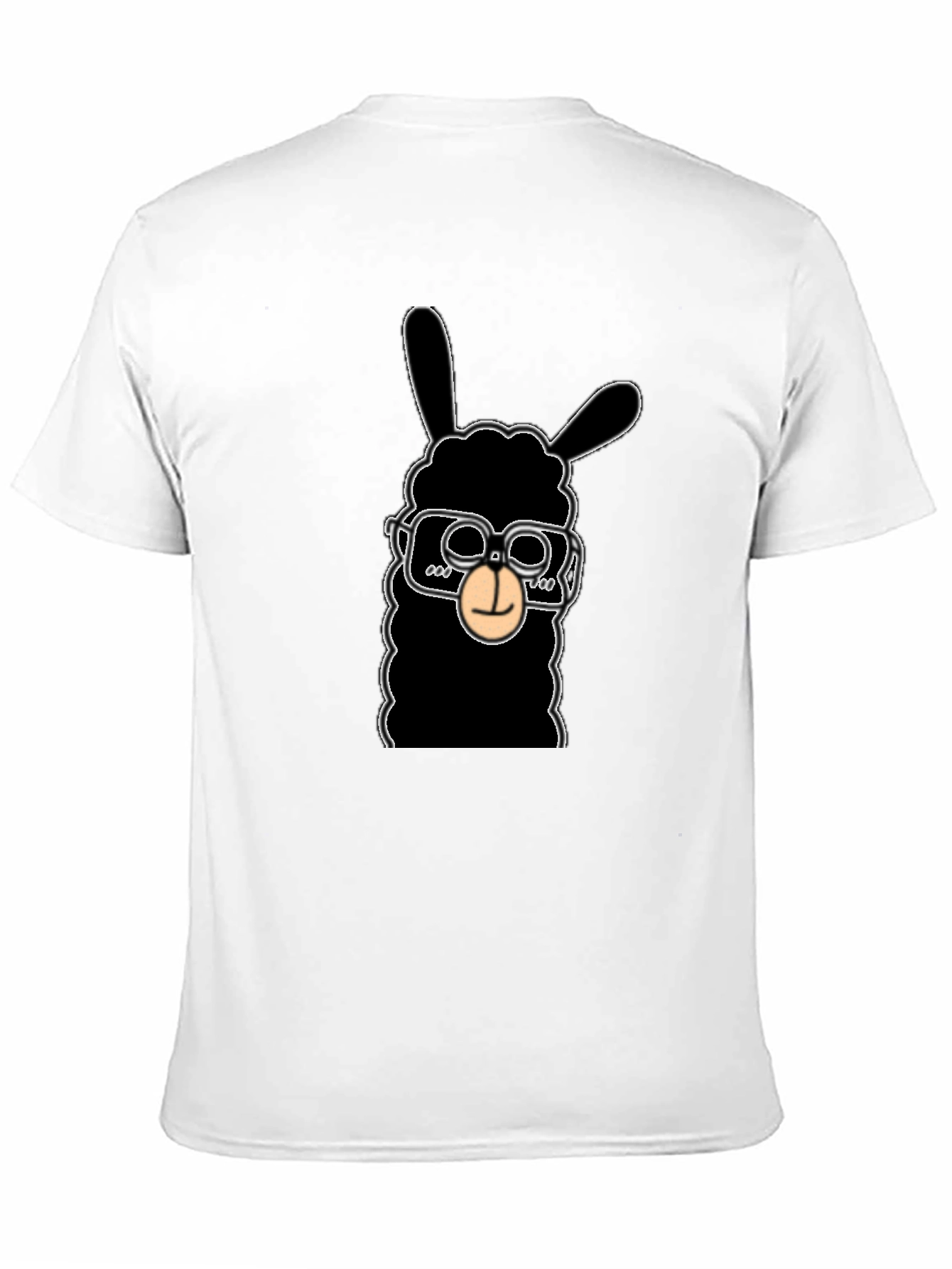 Cool Llama Graphic Tee - Black Cotton T-Shirt