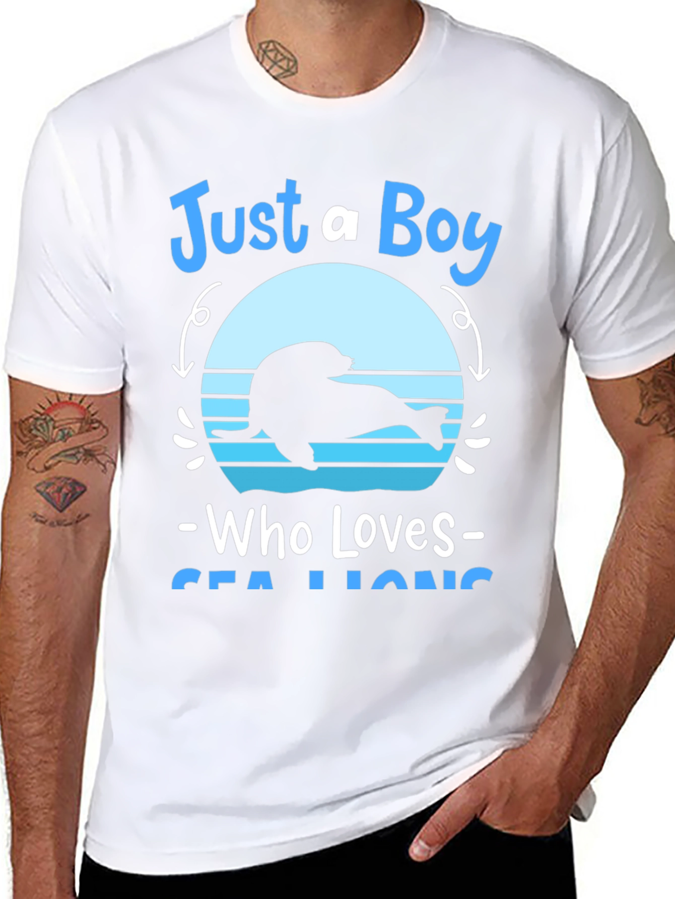 Just A Boy Who Loves Sea Lions Graphic Tee