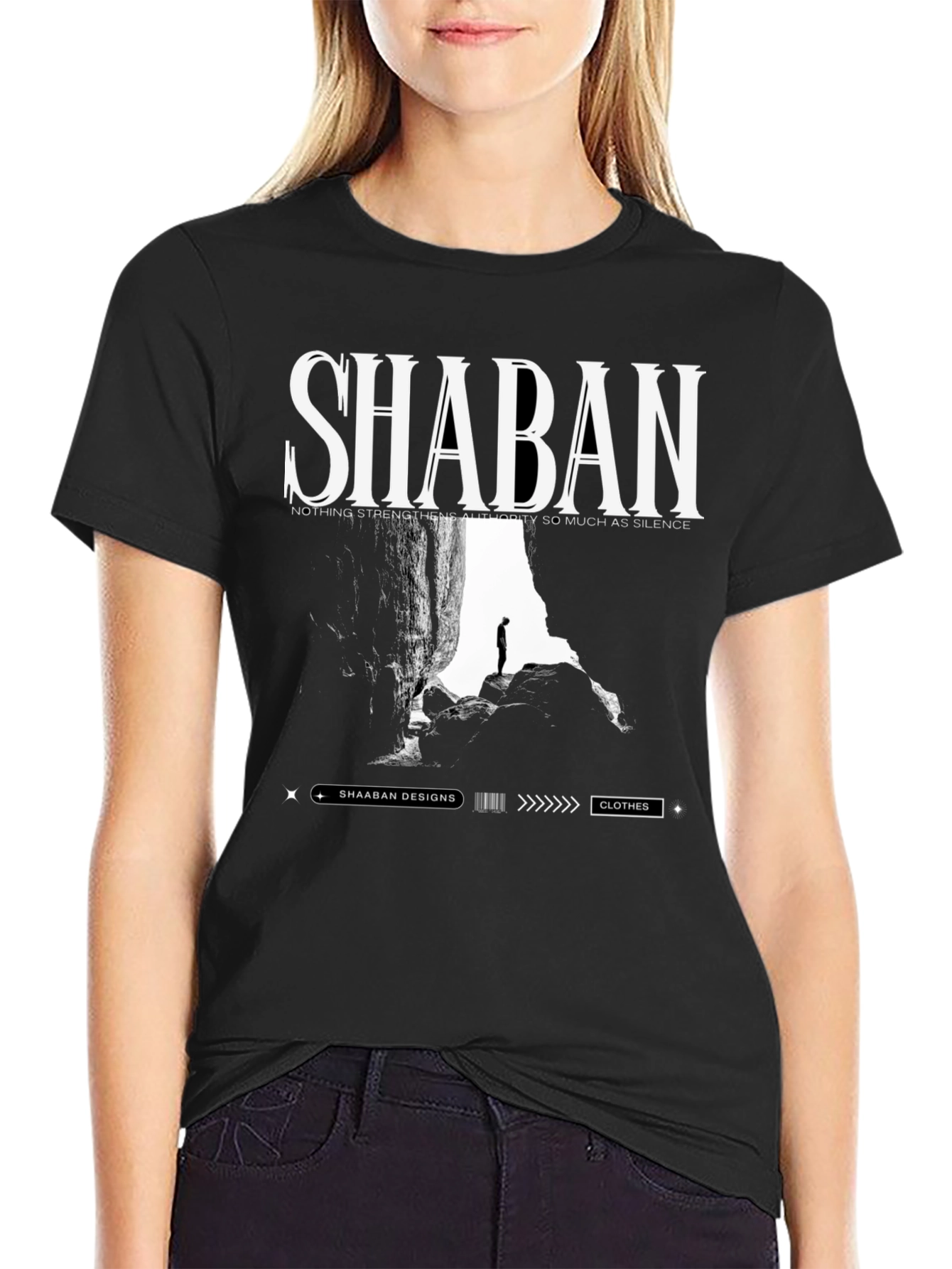 Shaban Graphic Print Black T-Shirt