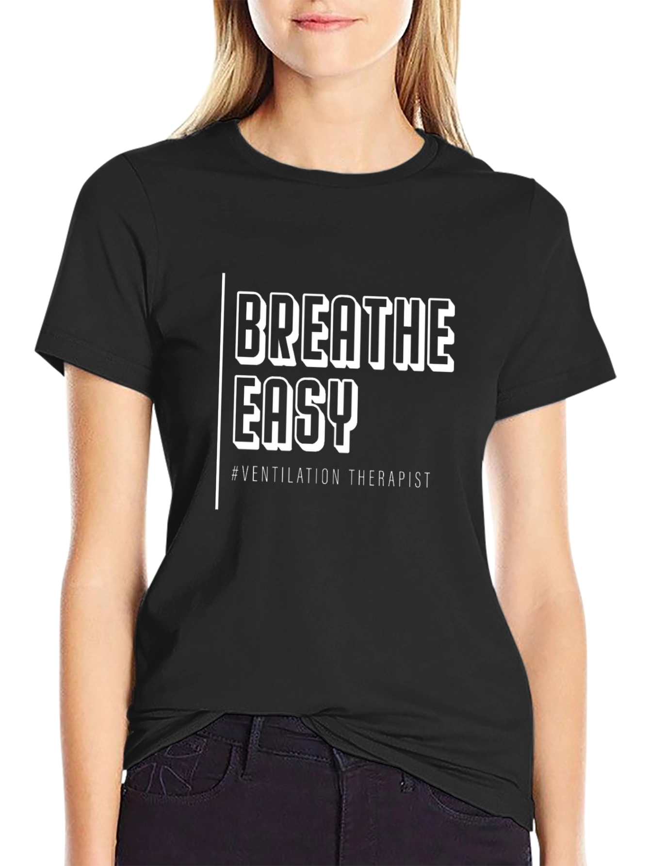 Breathe Easy Ventilation Therapist Black T-Shirt