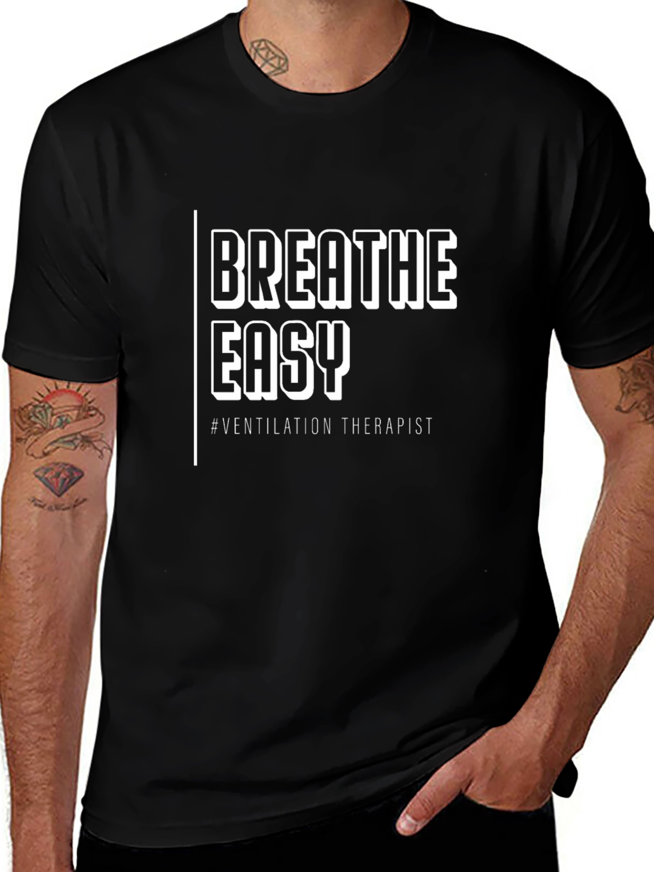 Breathe Easy Ventilation Therapist Black T-Shirt