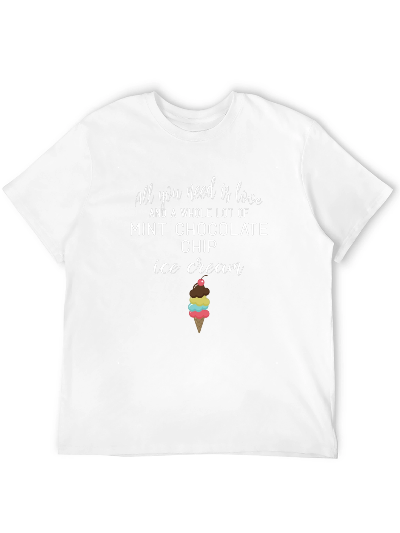 Love Mint Chocolate Chip Ice Cream Graphic Tee