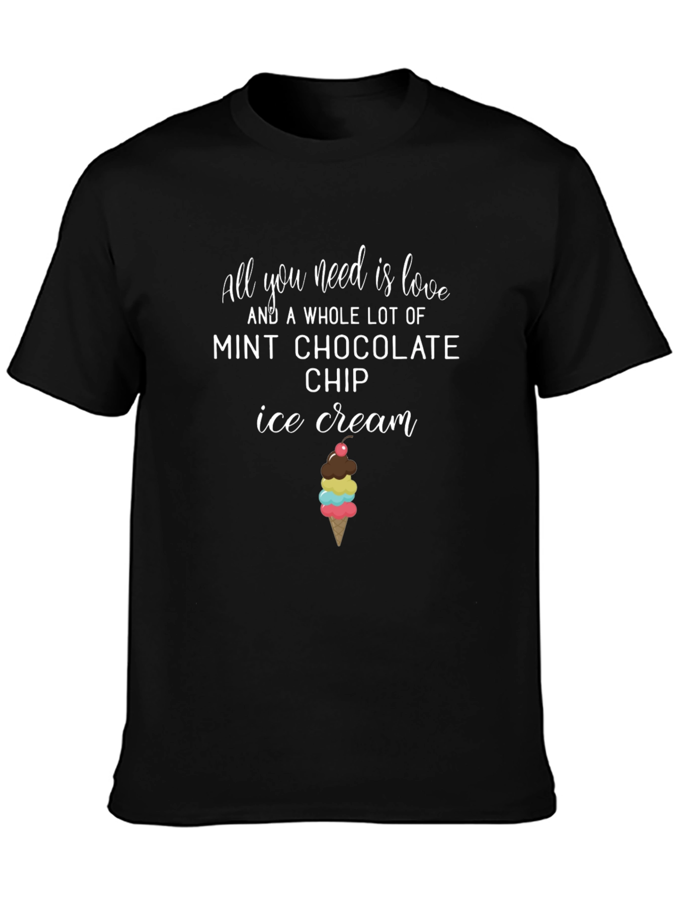 Love Mint Chocolate Chip Ice Cream Graphic Tee