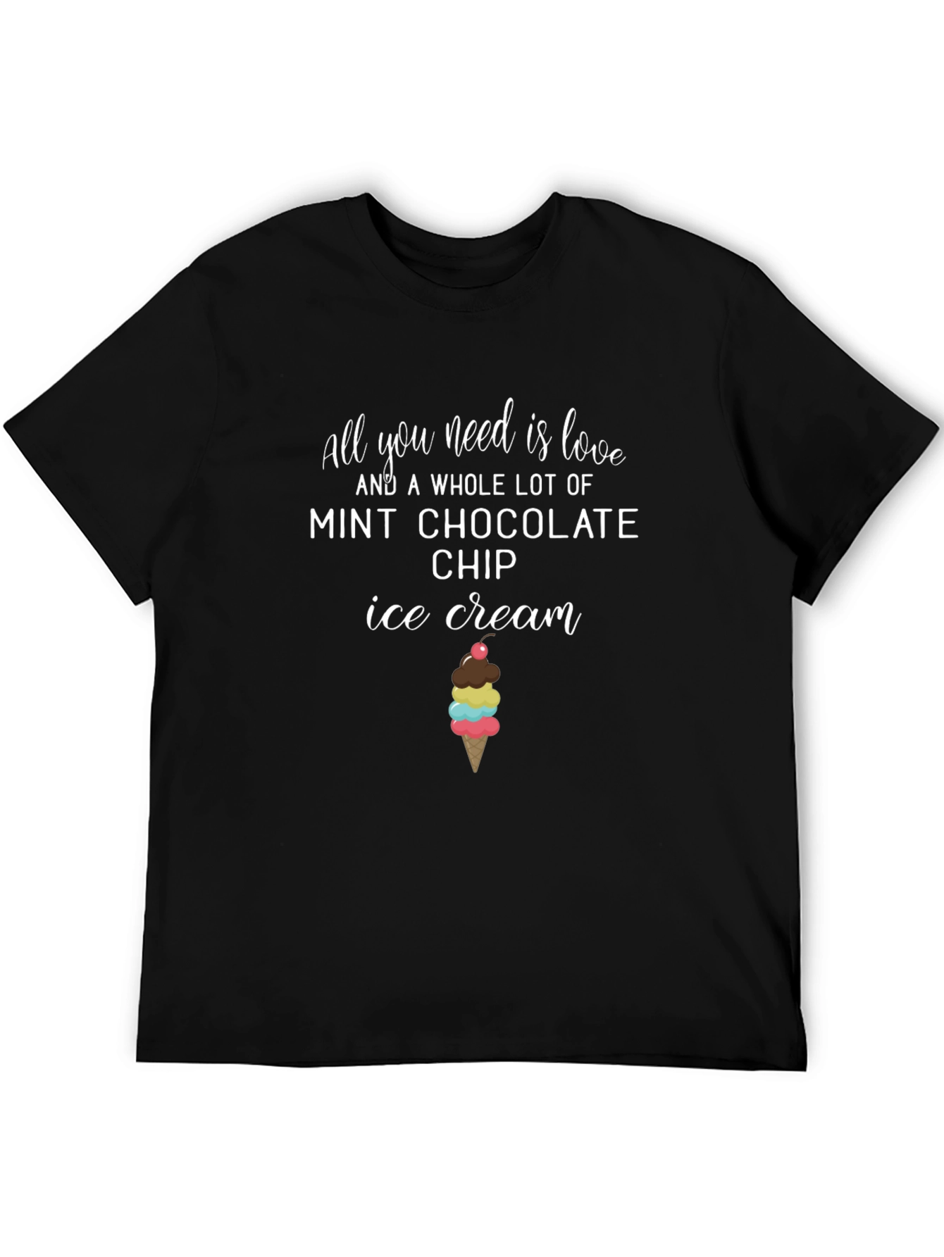 Love Mint Chocolate Chip Ice Cream Graphic Tee