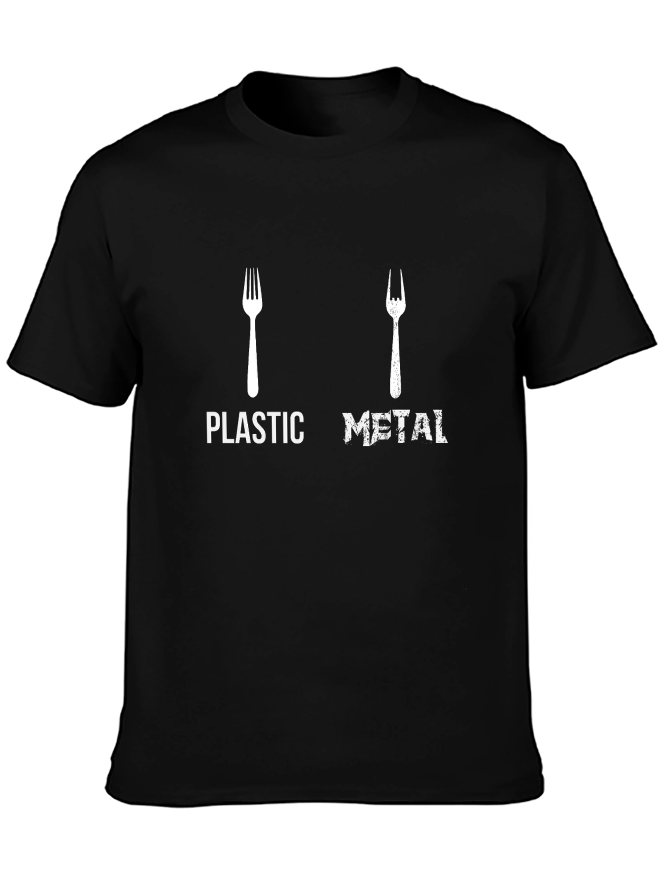 Plastic or Metal Music Fan T-Shirt