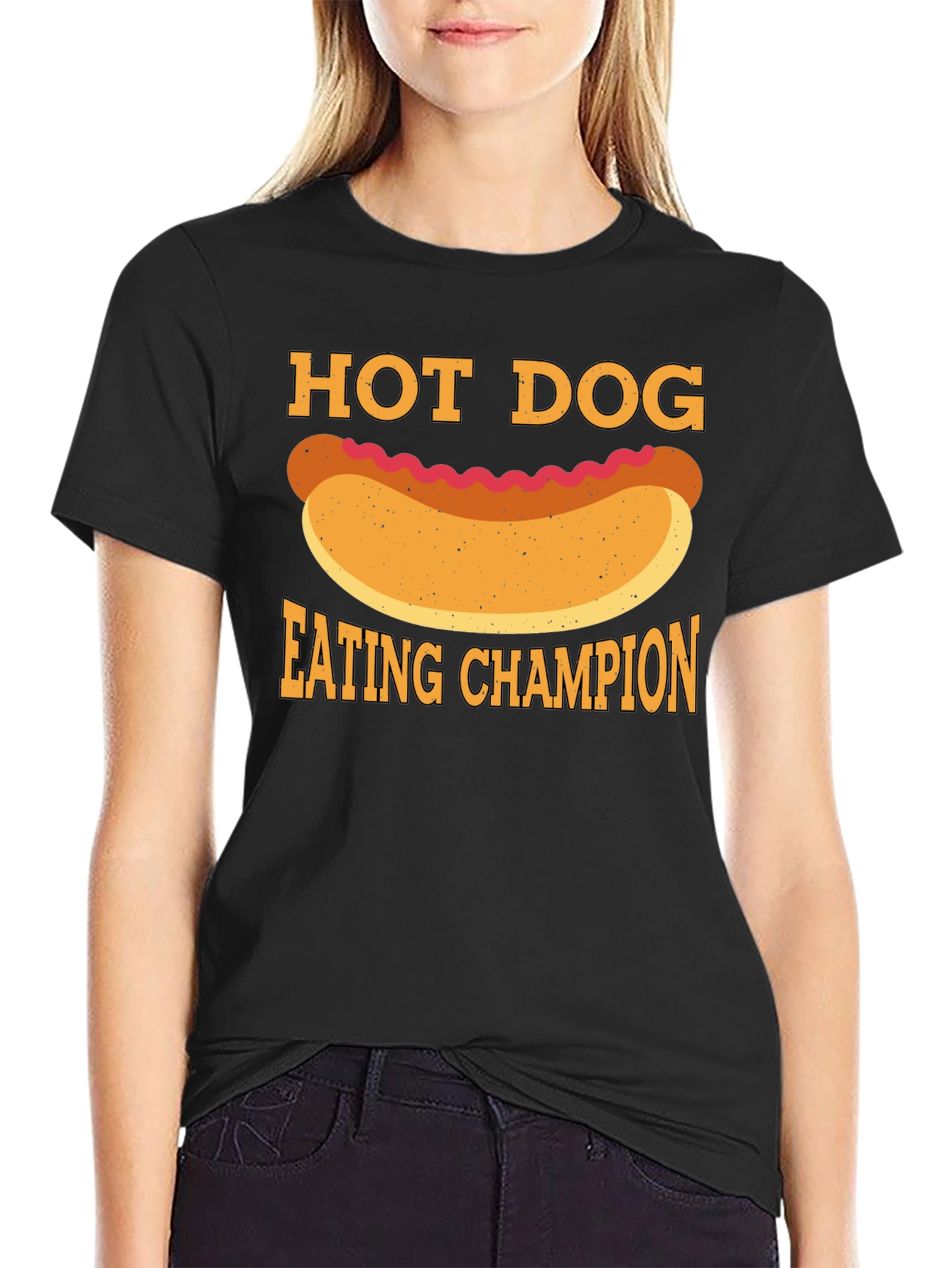 Hot Dog Eating Champion Graphic T-Shirt