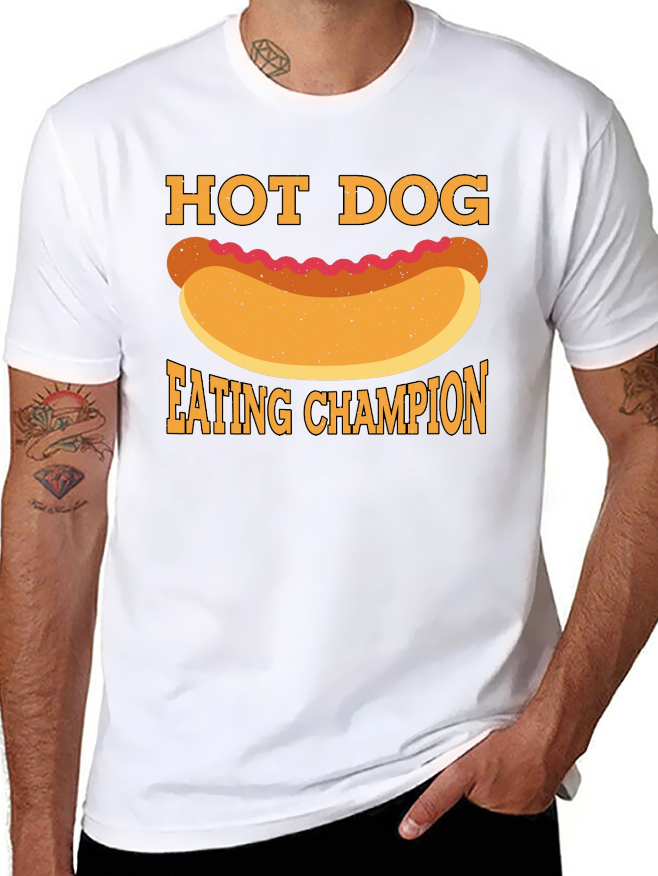 Hot Dog Eating Champion Graphic T-Shirt