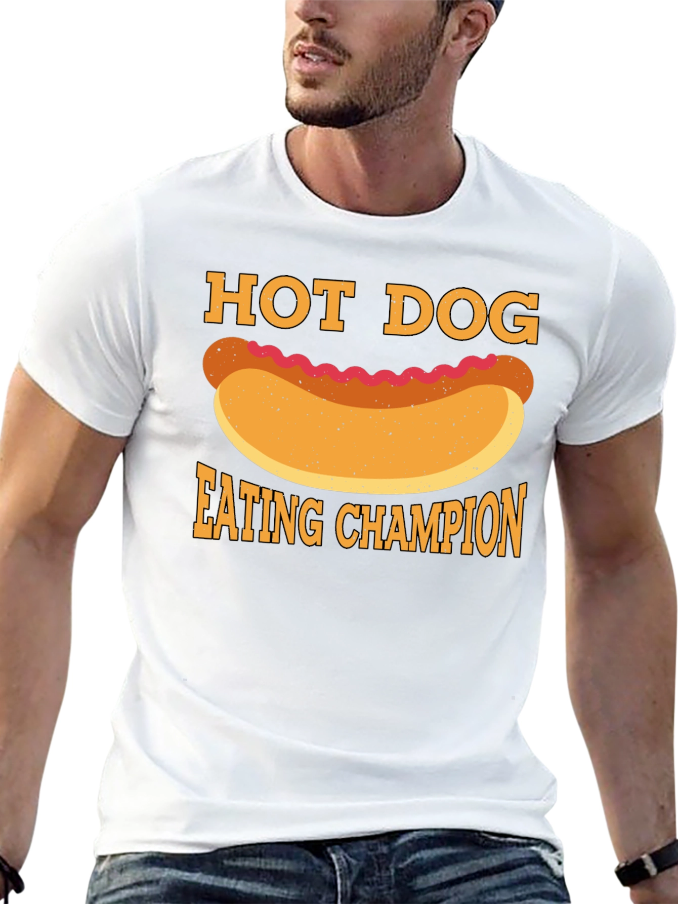Hot Dog Eating Champion Graphic T-Shirt