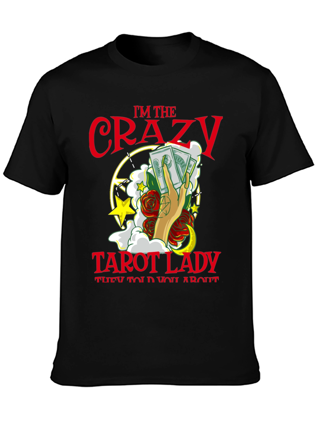 Crazy Tarot Lady Graphic Tee