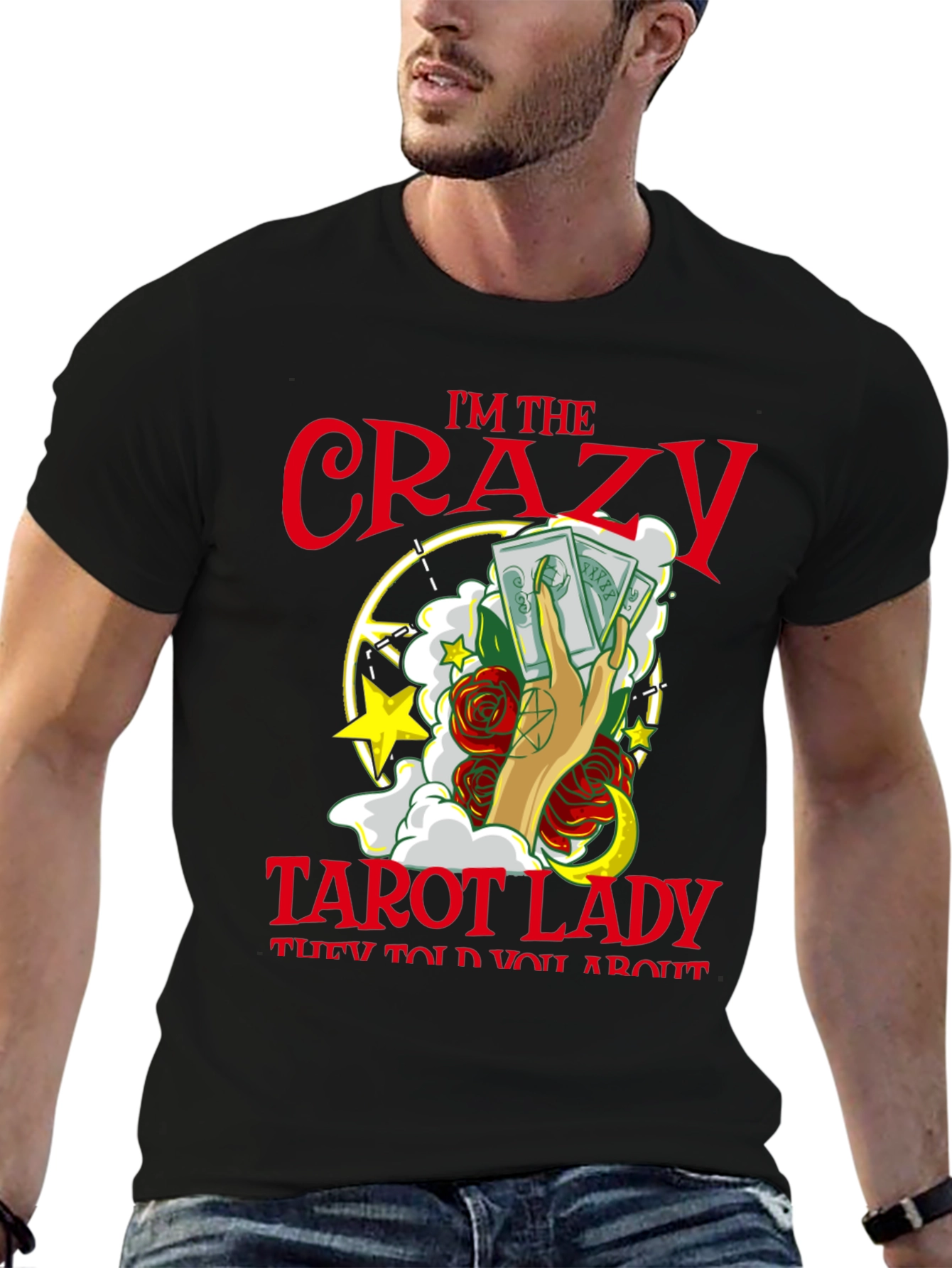 Crazy Tarot Lady Graphic Tee