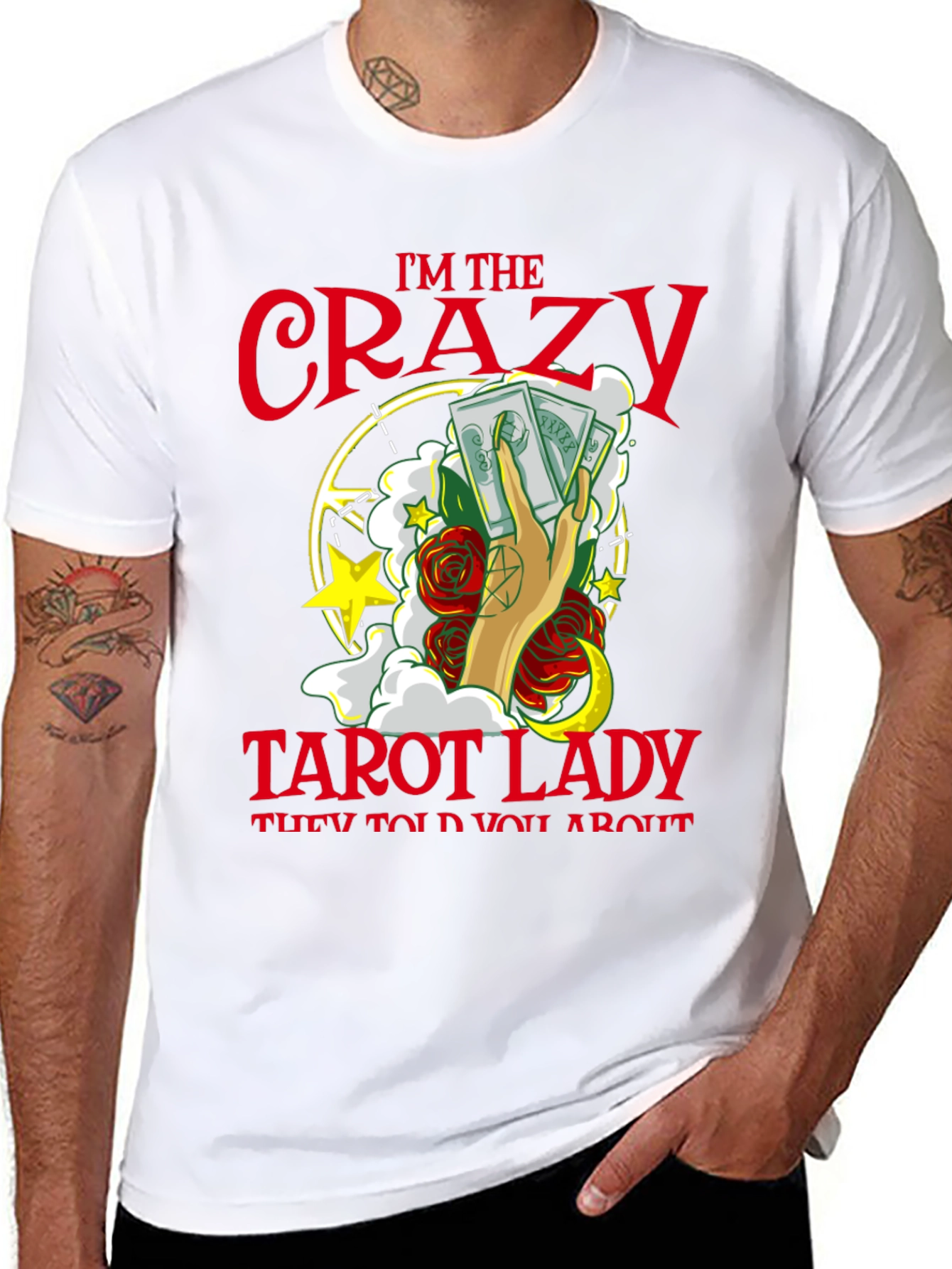Crazy Tarot Lady Graphic Tee