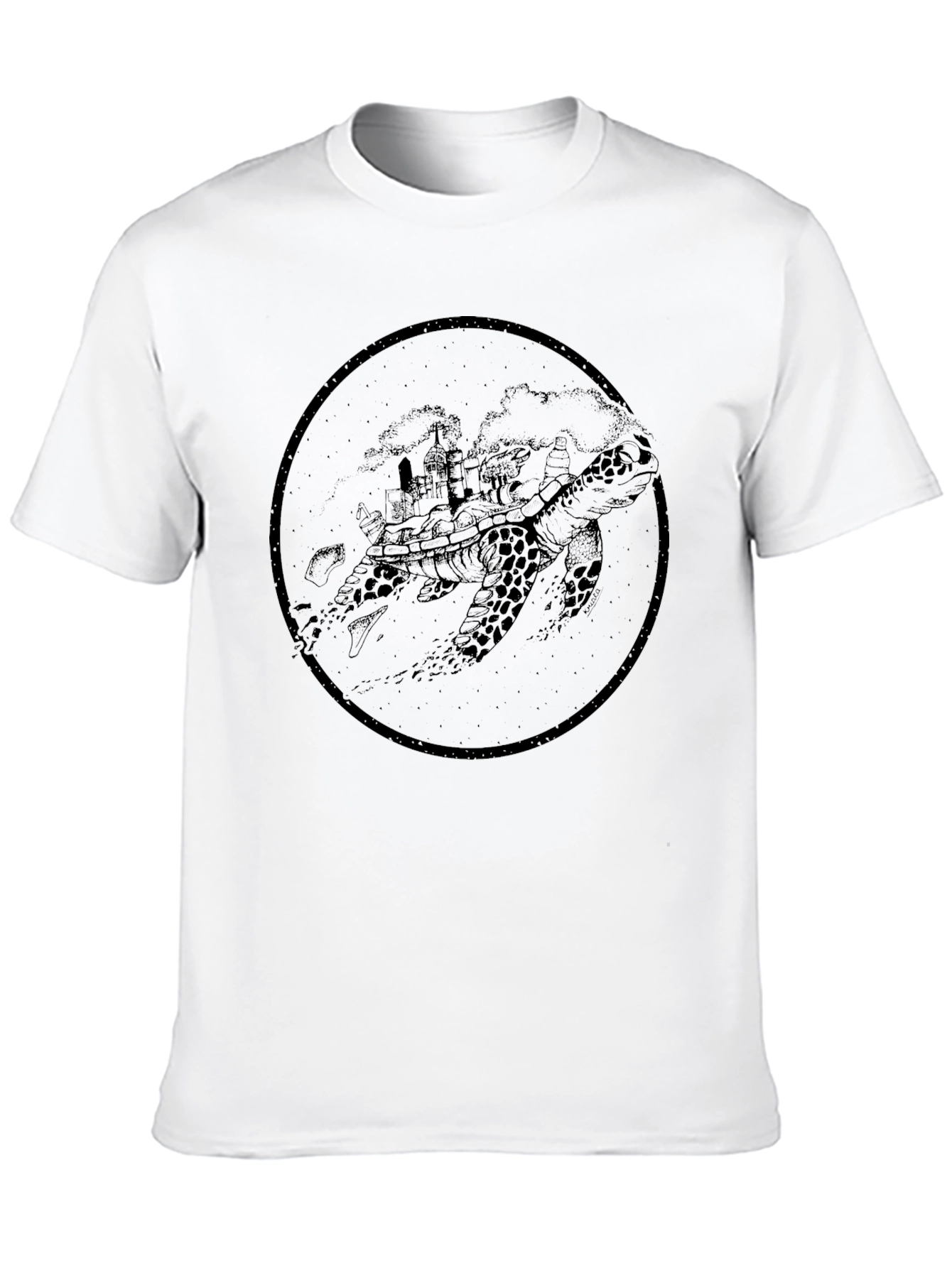 Turtle Island Graphic Tee - Black Cotton Blend