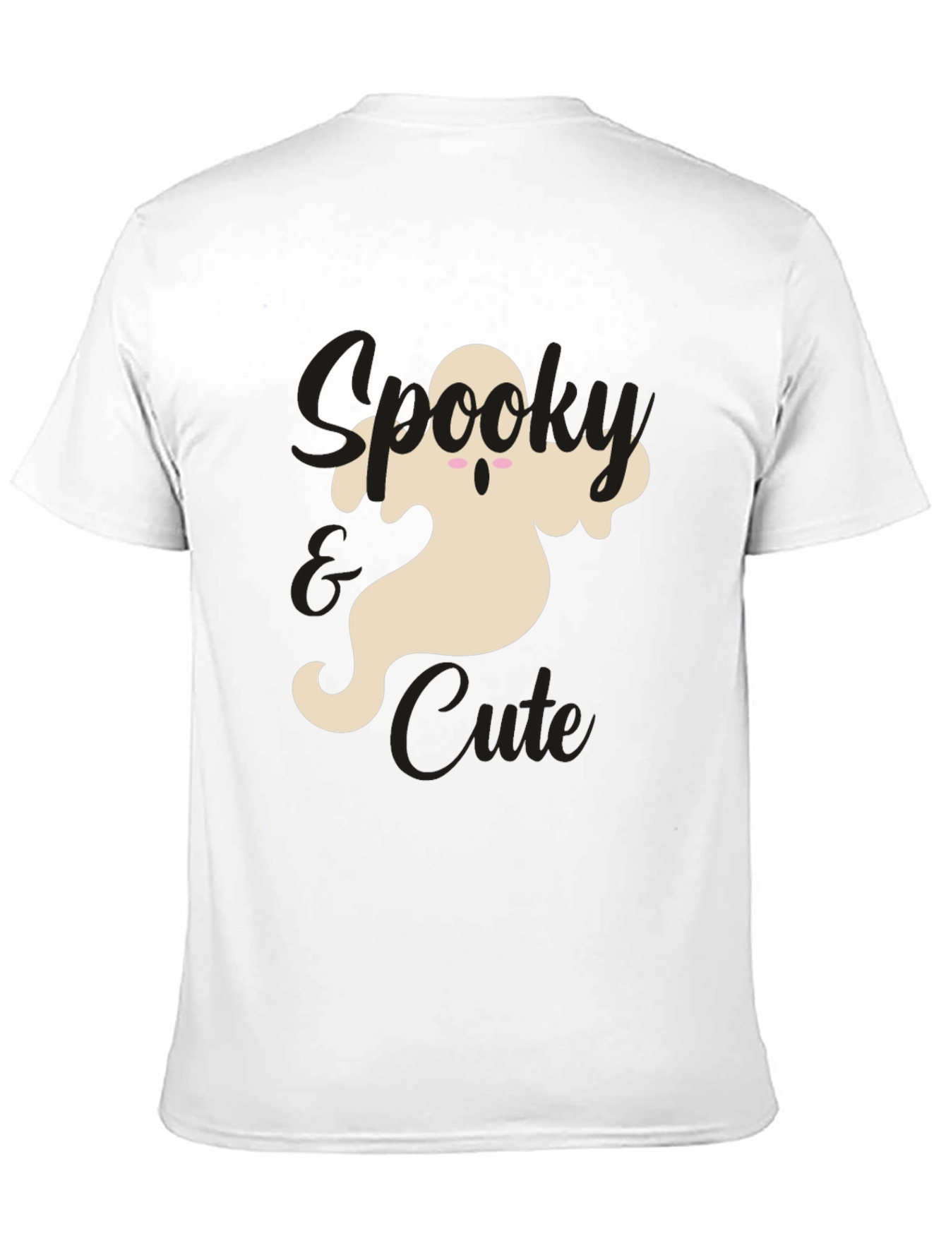 Spooky & Cute Ghost Graphic Tee - Black