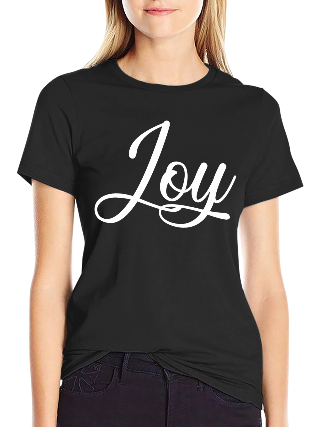 Joy Script T-Shirt - Black