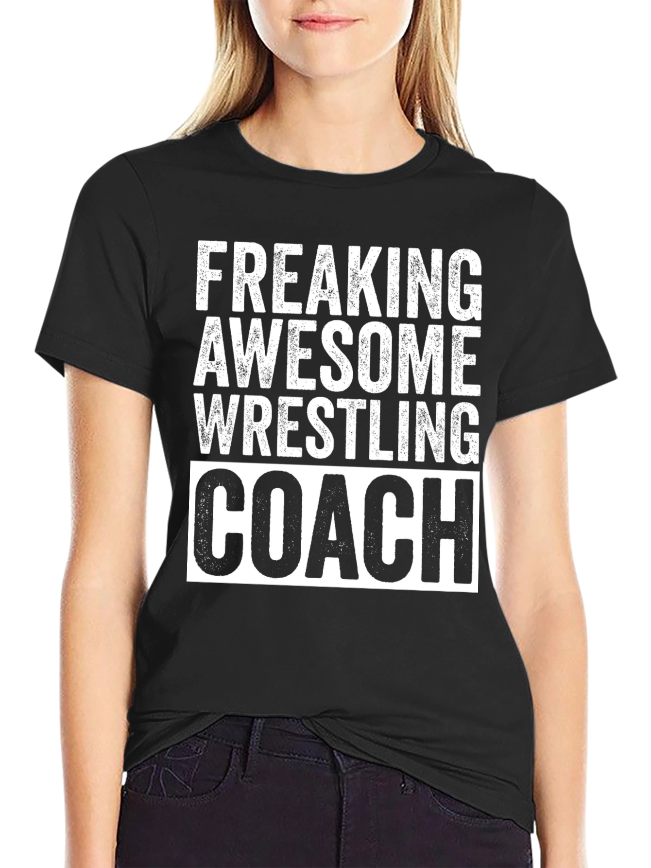Freaking Awesome Wrestling Coach Graphic T-Shirt