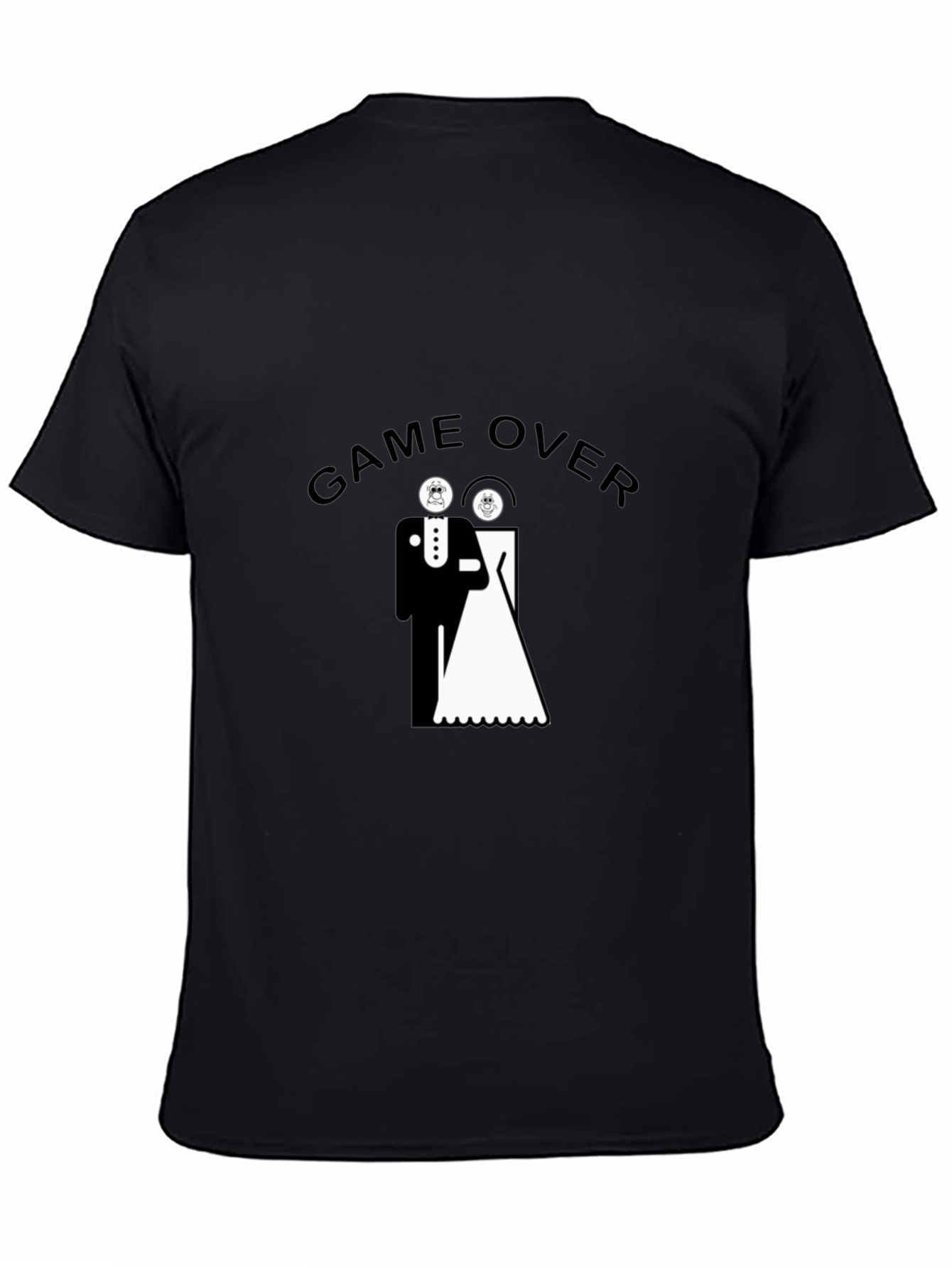 Game Over Wedding Humor Black T-Shirt