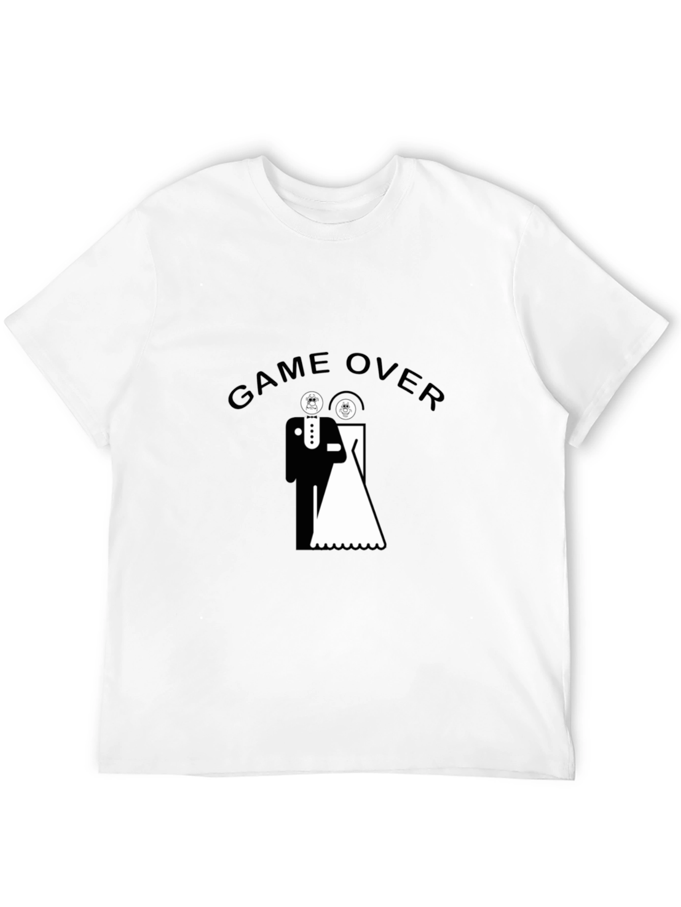 Game Over Wedding Humor Black T-Shirt