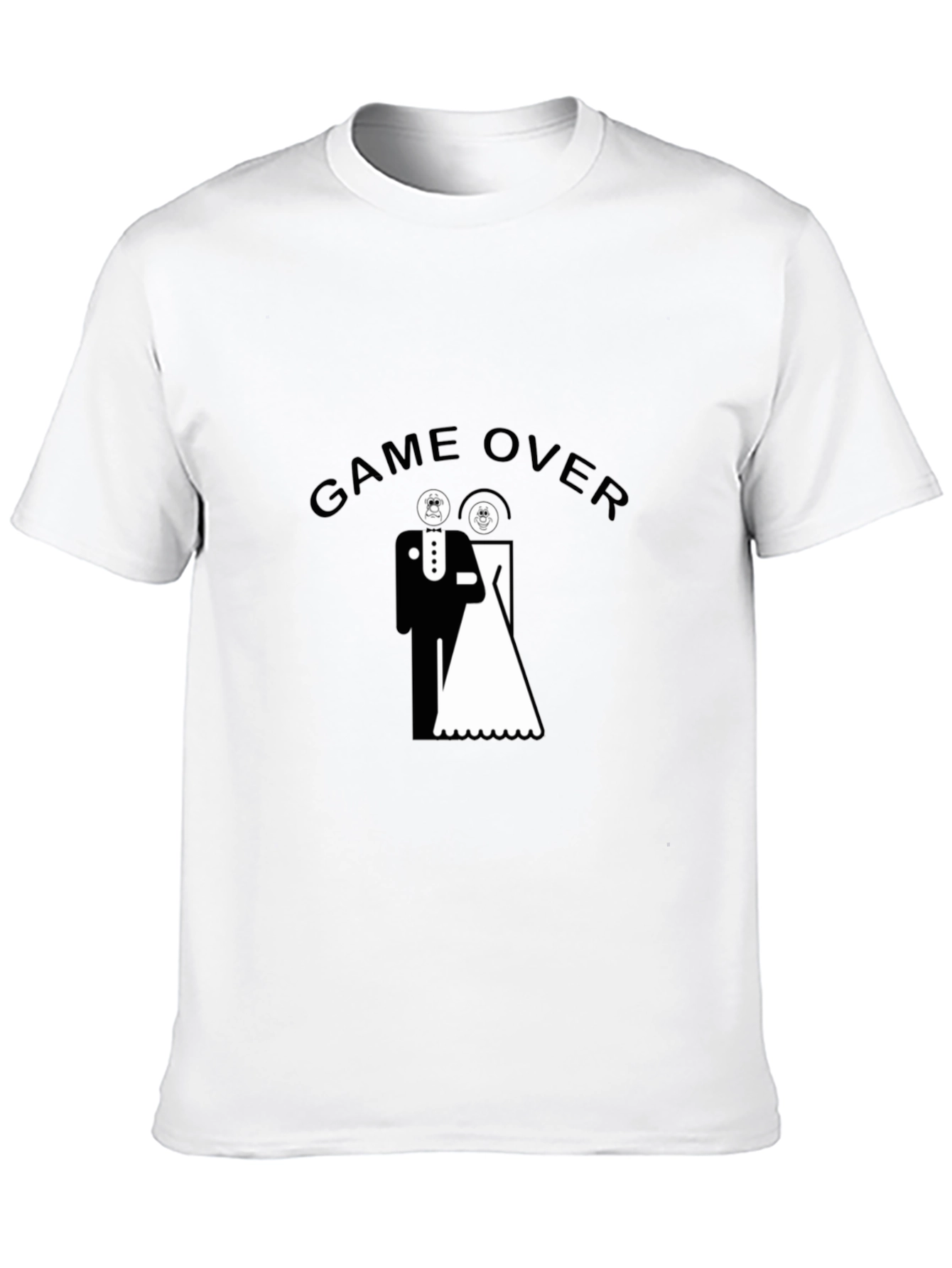 Game Over Wedding Humor Black T-Shirt