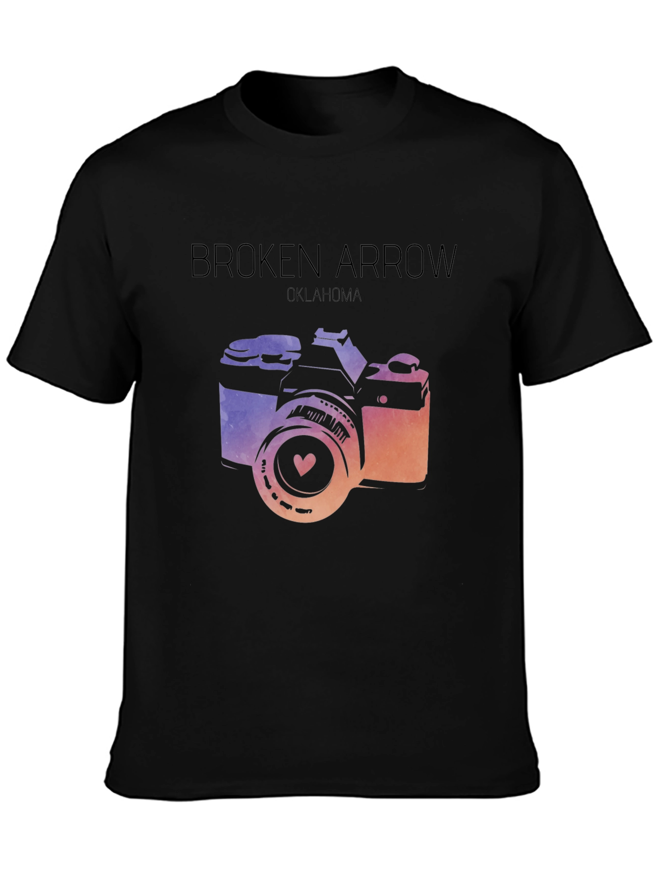Broken Arrow Oklahoma Camera Graphic T-Shirt