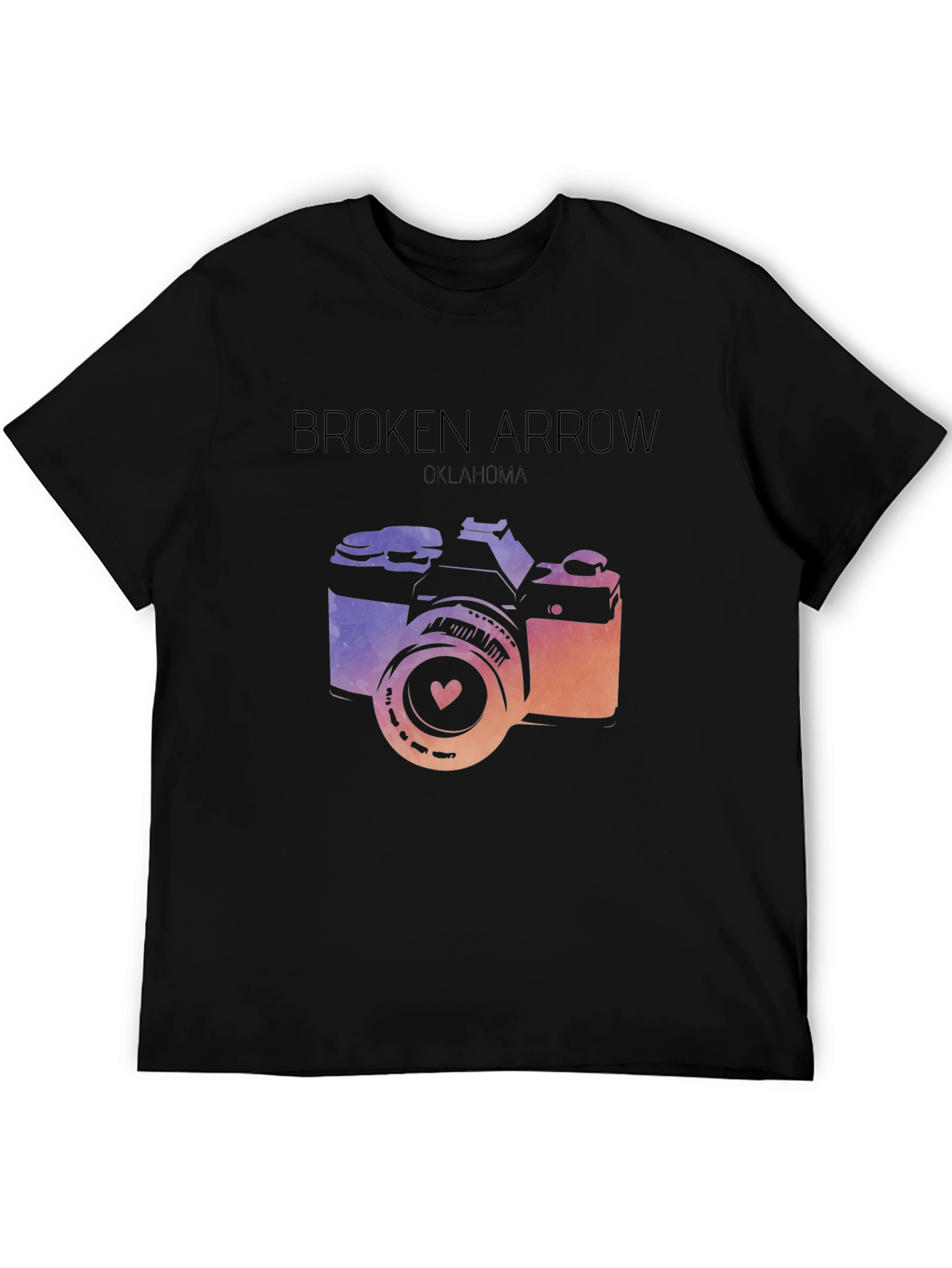 Broken Arrow Oklahoma Camera Graphic T-Shirt