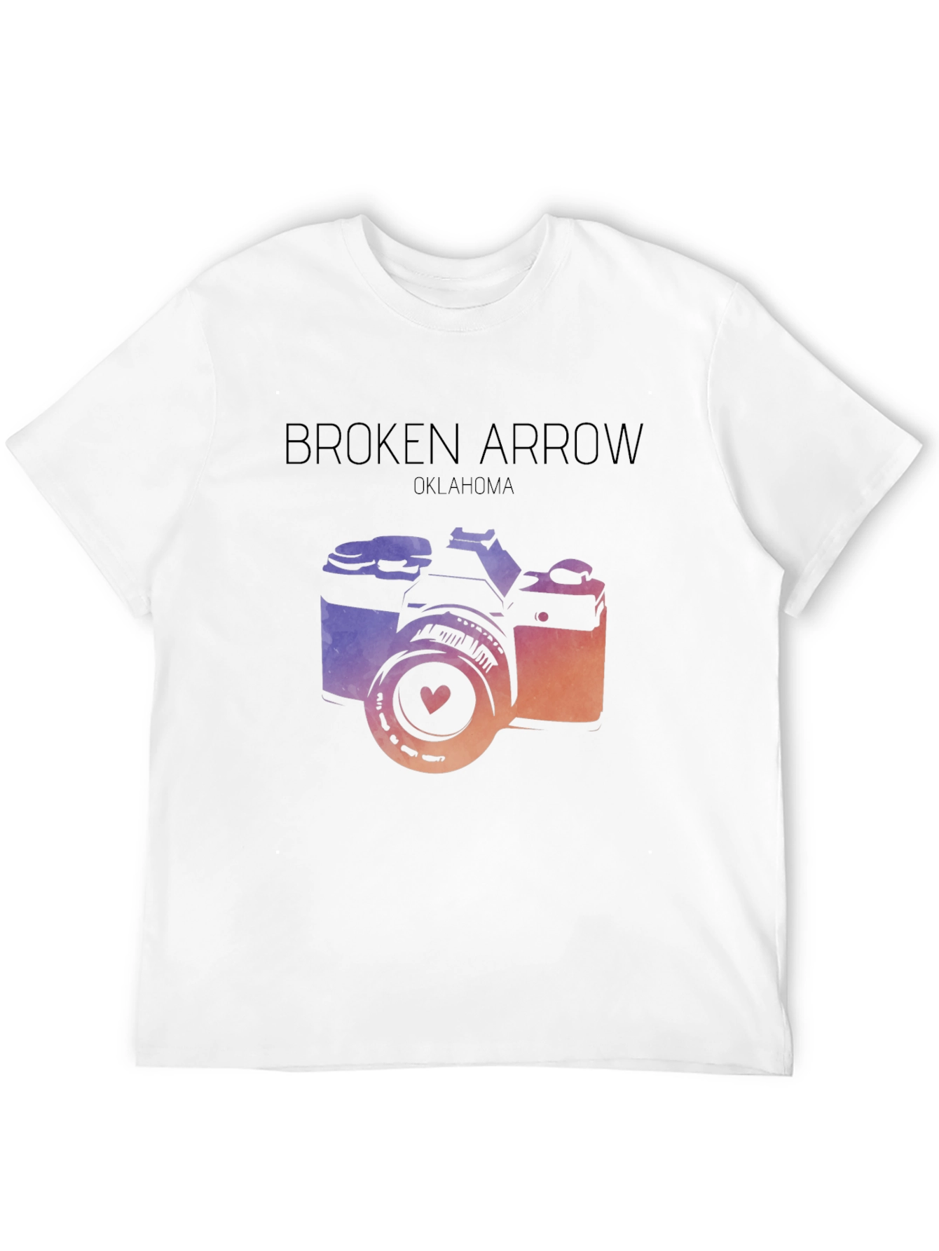 Broken Arrow Oklahoma Camera Graphic T-Shirt