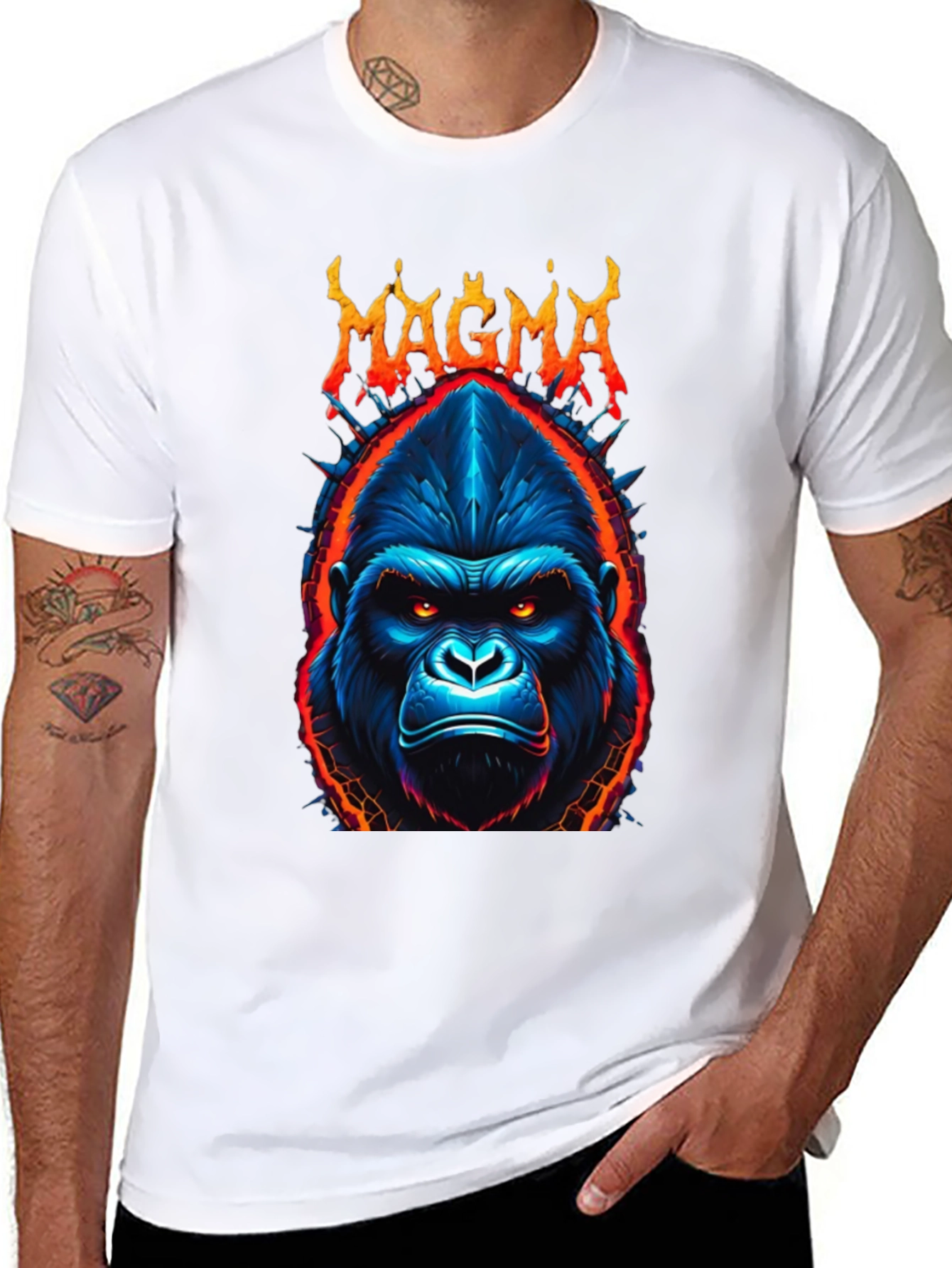 Magma Gorilla Graphic Tee - Bold Black T-Shirt