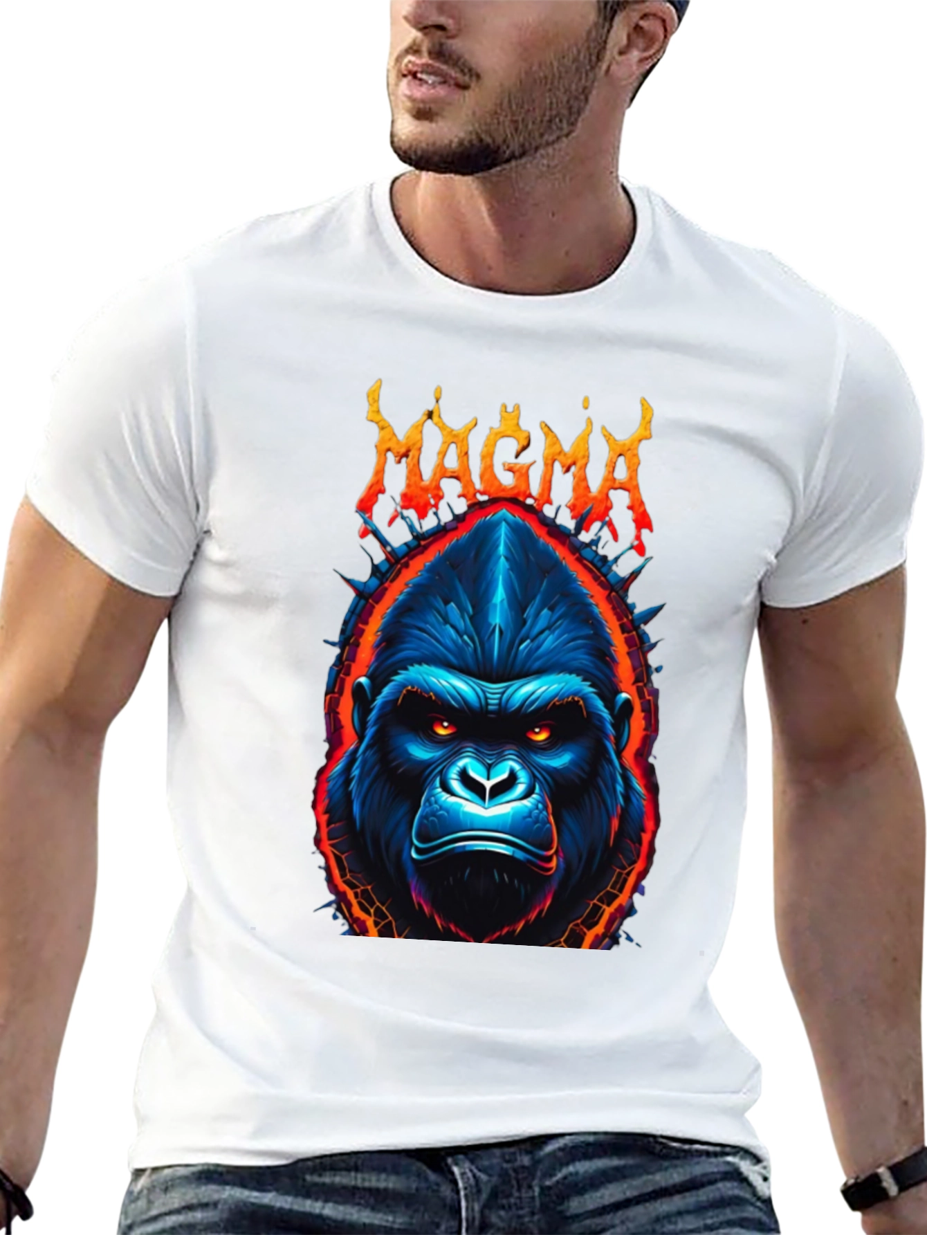 Magma Gorilla Graphic Tee - Bold Black T-Shirt
