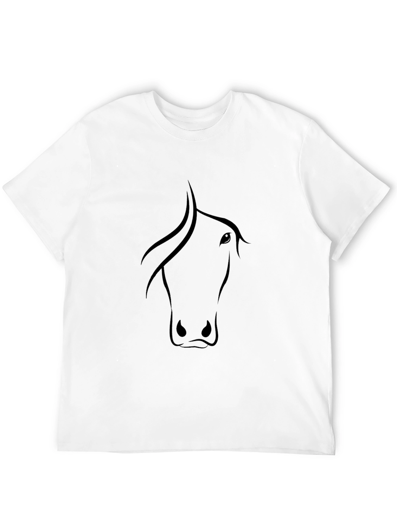 Black Horse Silhouette T-Shirt - Unisex Casual Tee