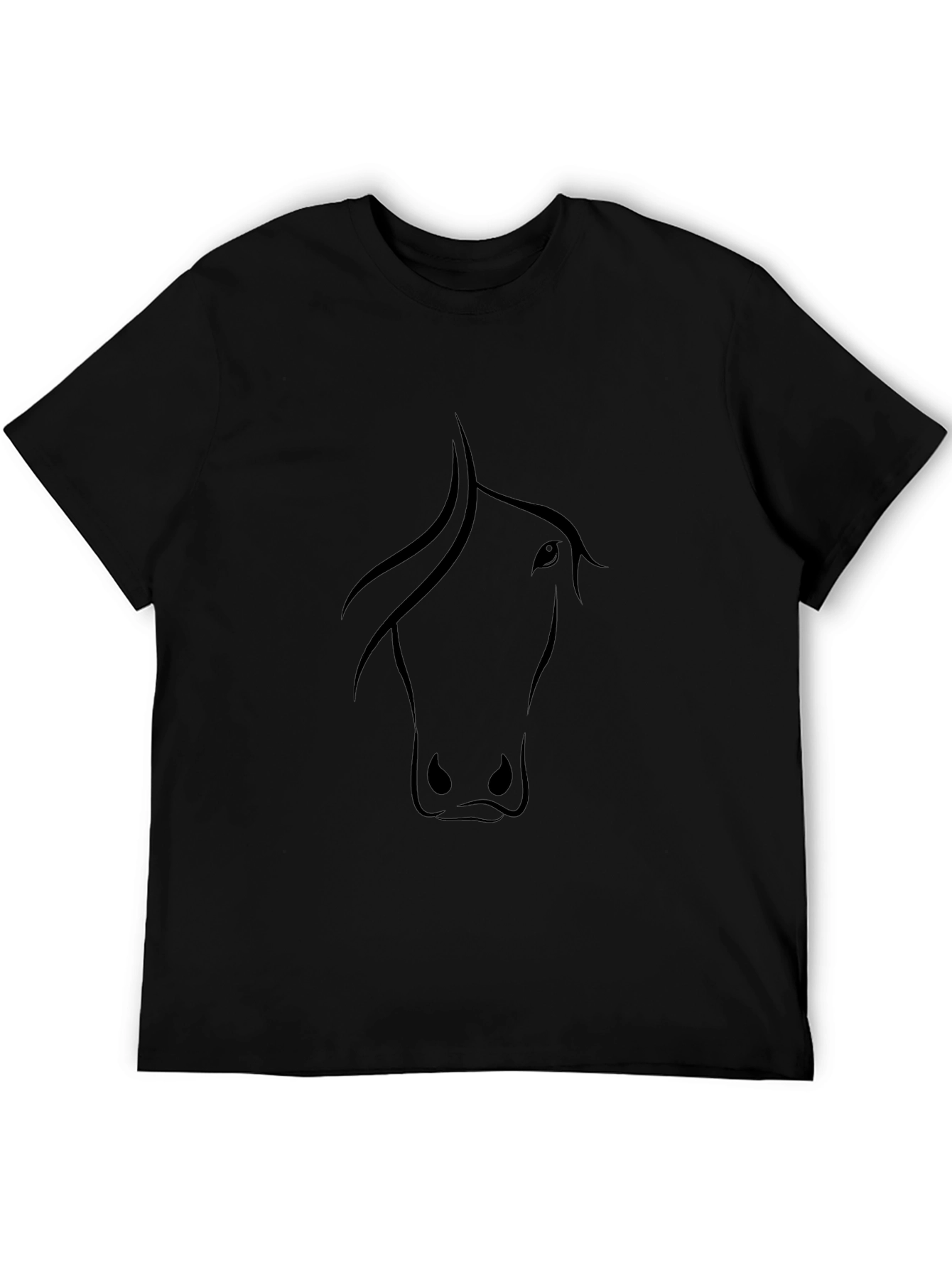 Black Horse Silhouette T-Shirt - Unisex Casual Tee