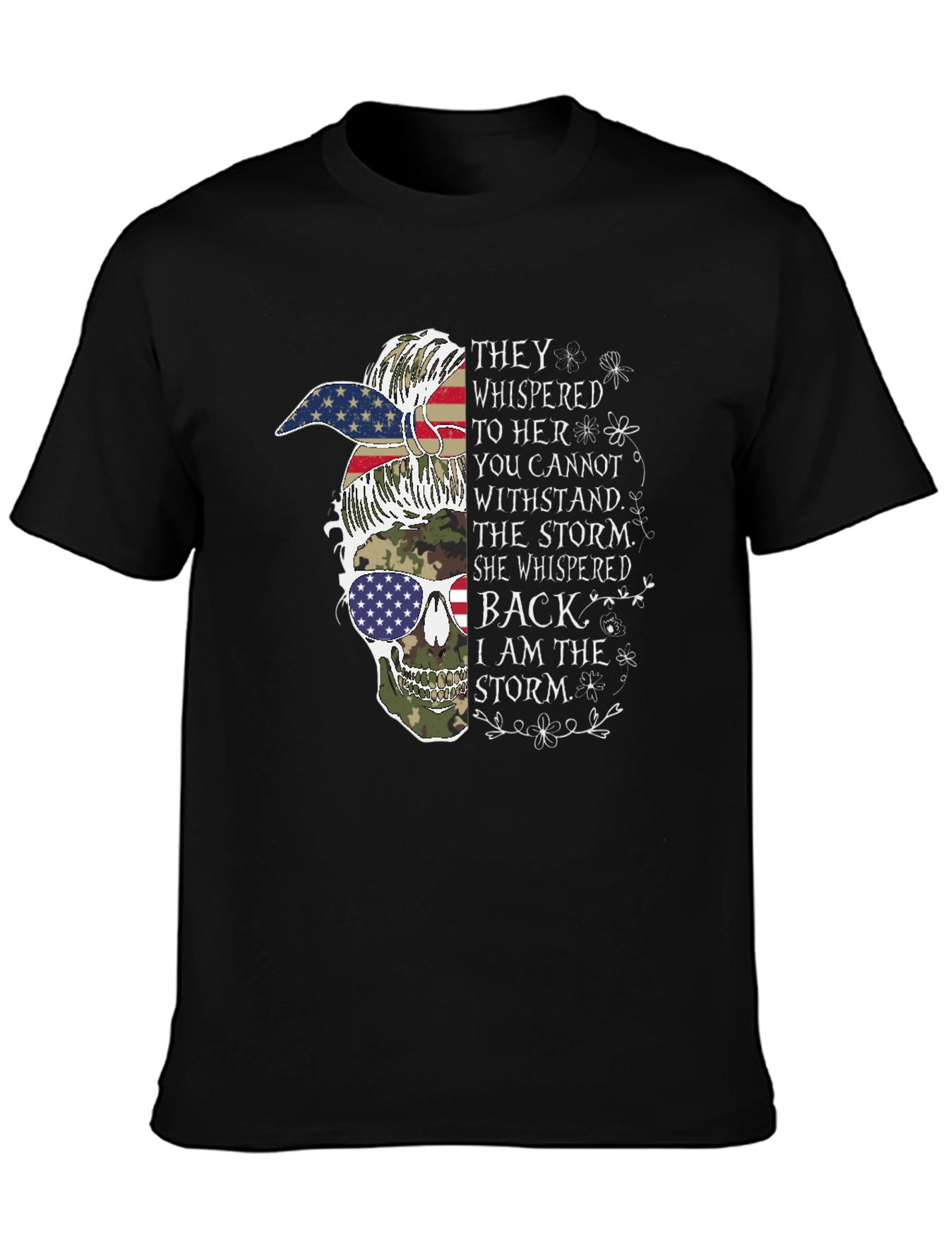 Patriotic Camo Skull T-Shirt: I Am The Storm