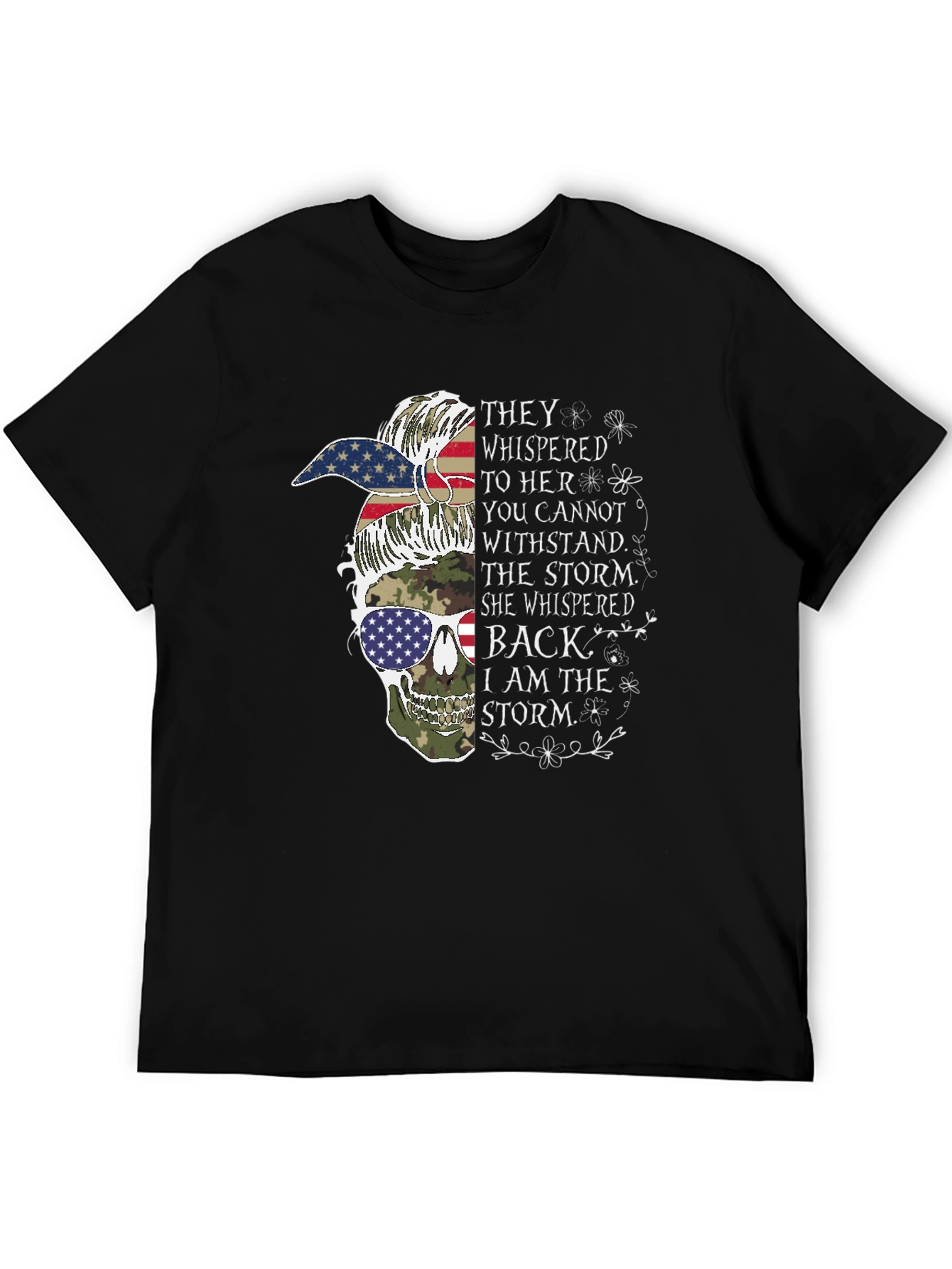 Patriotic Camo Skull T-Shirt: I Am The Storm
