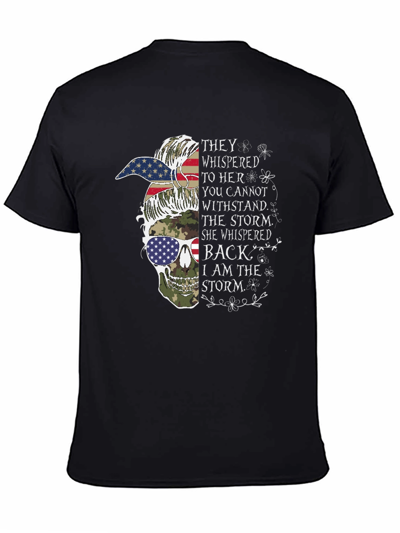 Patriotic Camo Skull T-Shirt: I Am The Storm