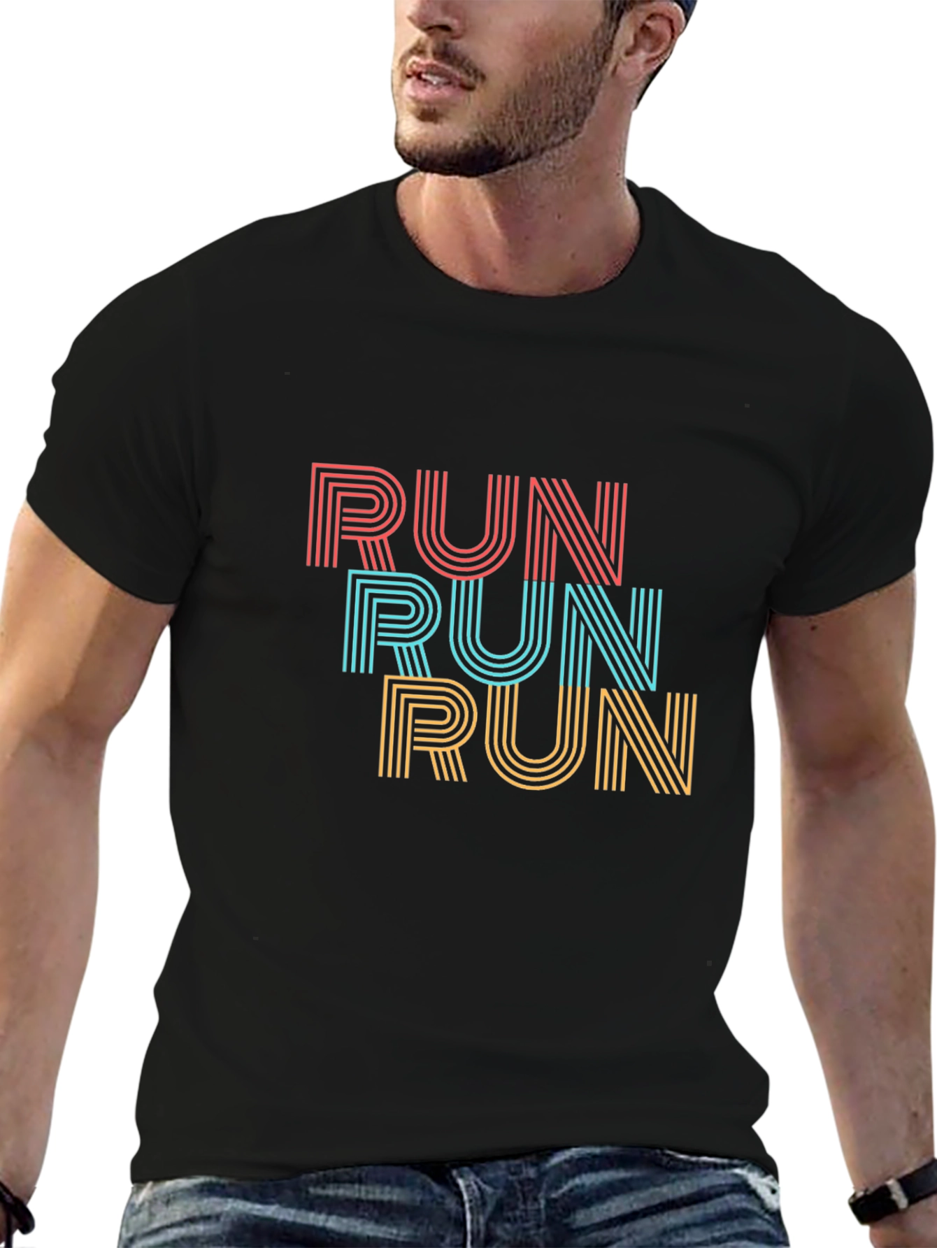 Retro RUN Graphic Tee - Stylish Activewear