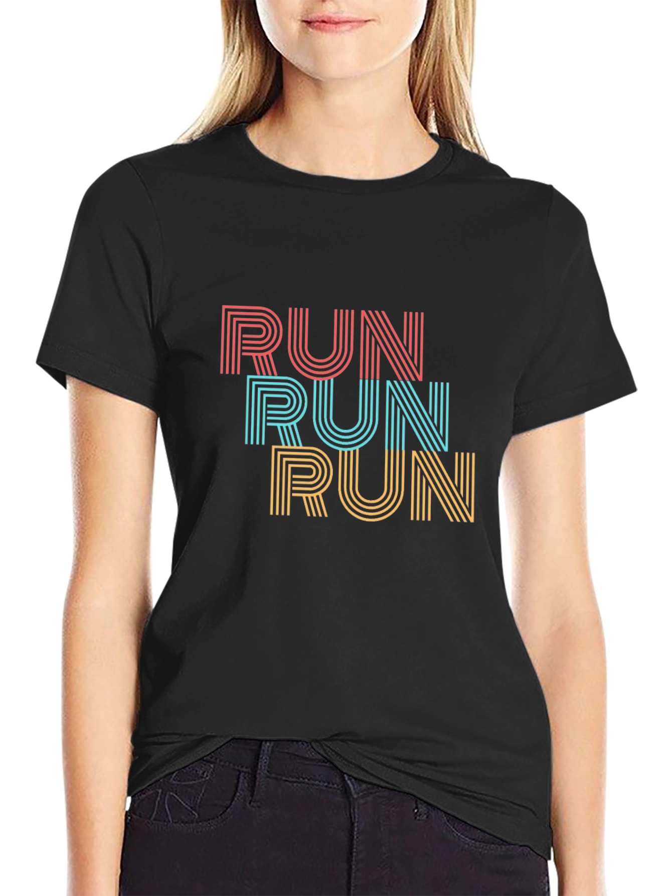 Retro RUN Graphic Tee - Stylish Activewear