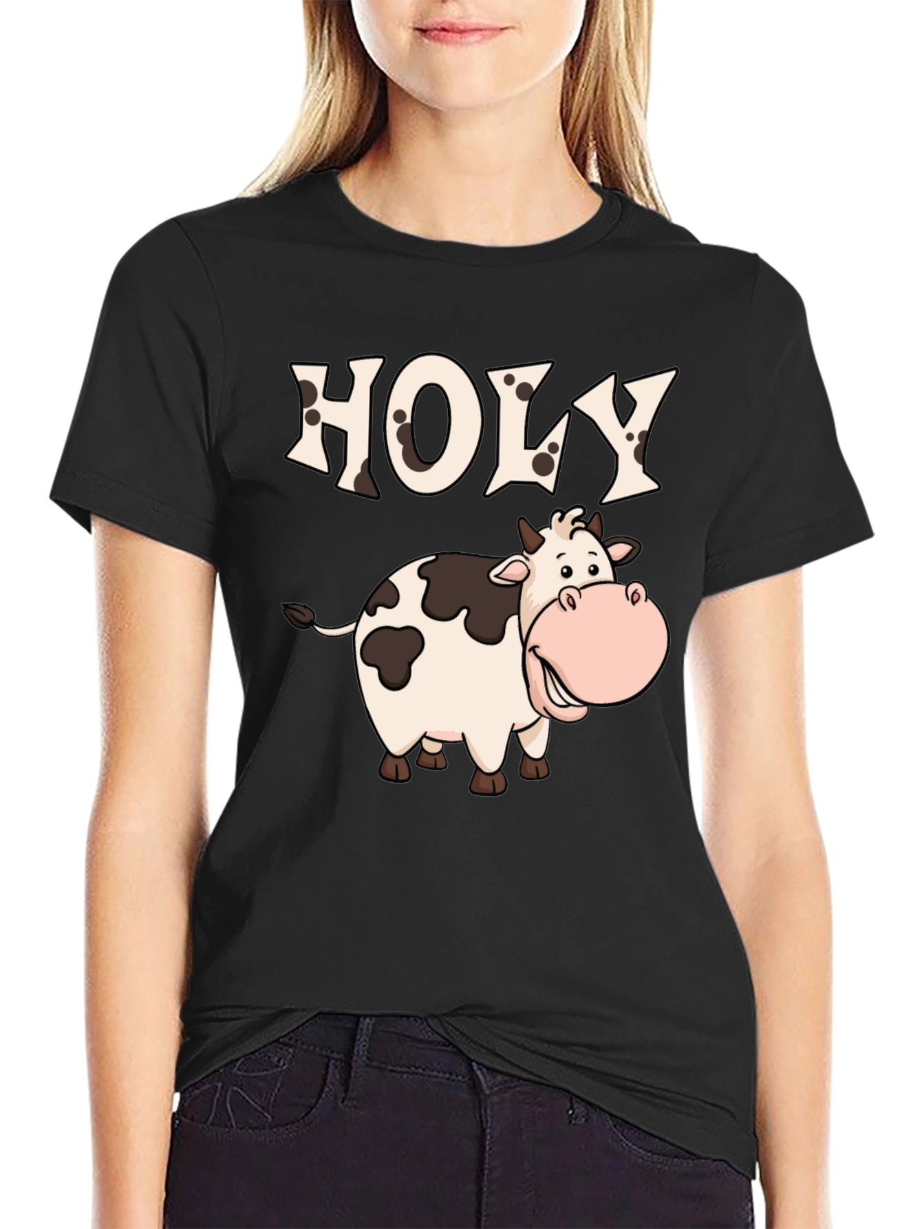 Holy Cow T-Shirt - Funny Cartoon Graphic Tee