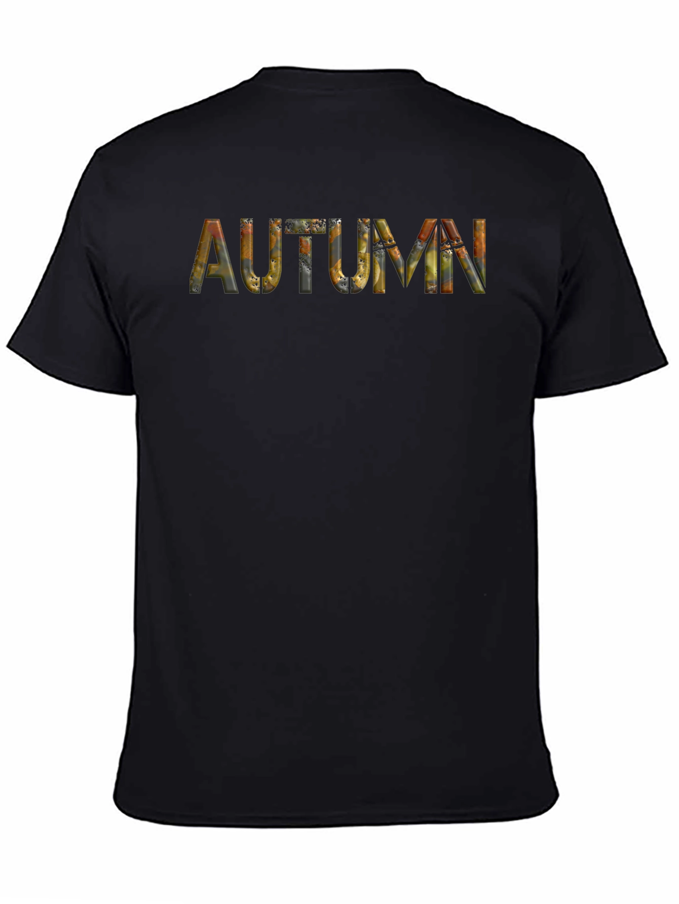 Autumn Leaves Graphic Black T-Shirt