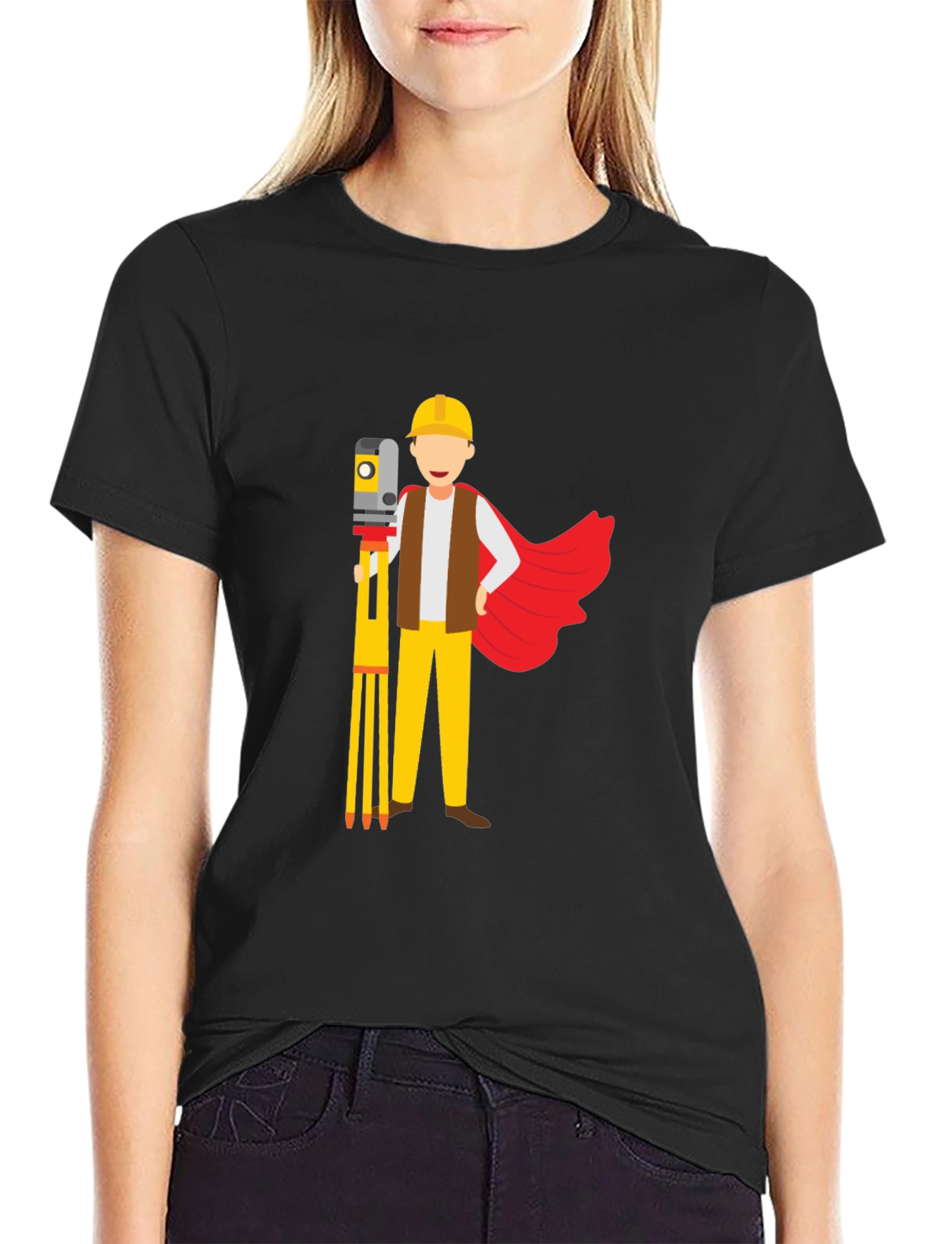 Surveyor Superhero Black T-Shirt