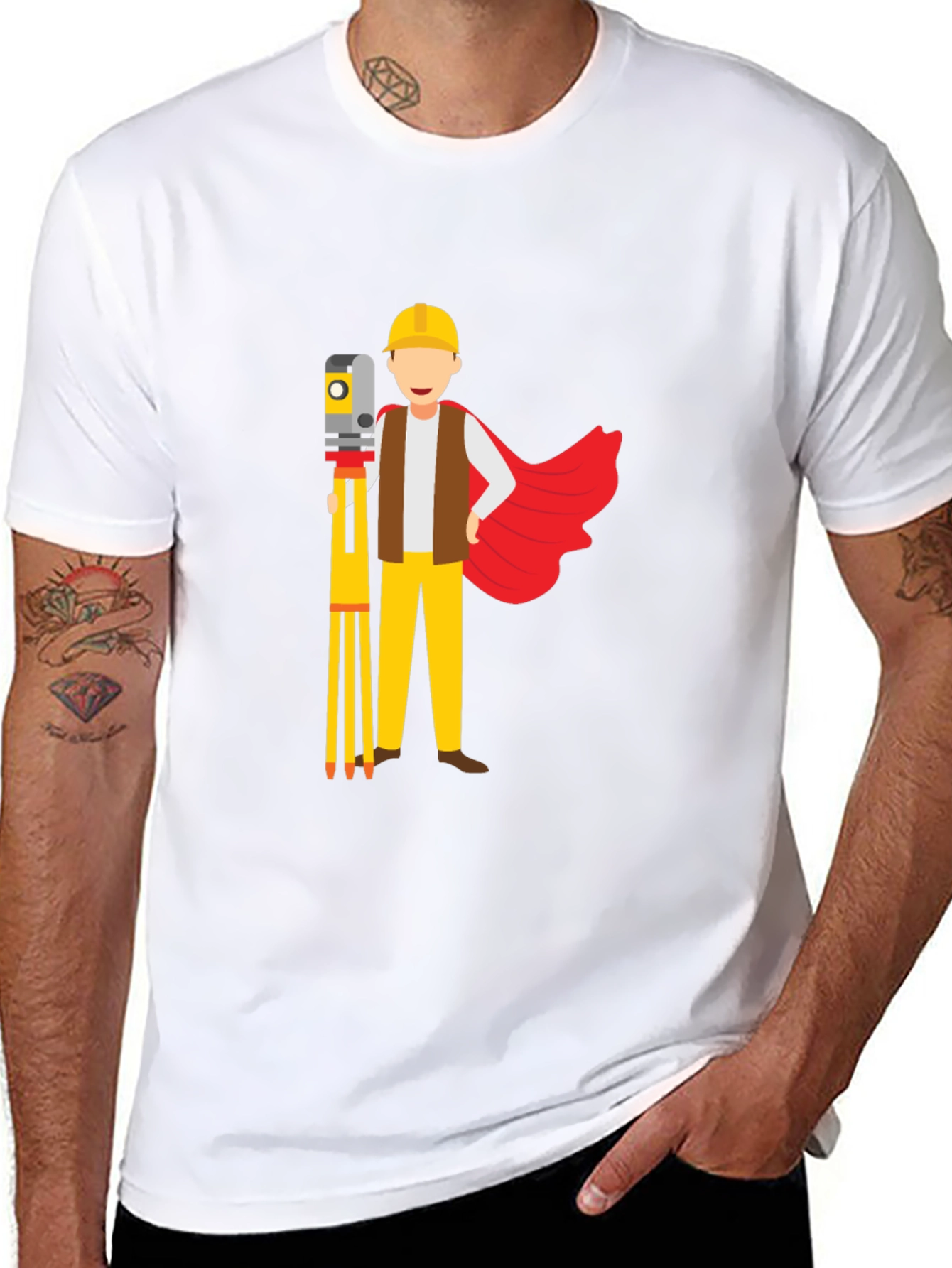Surveyor Superhero Black T-Shirt