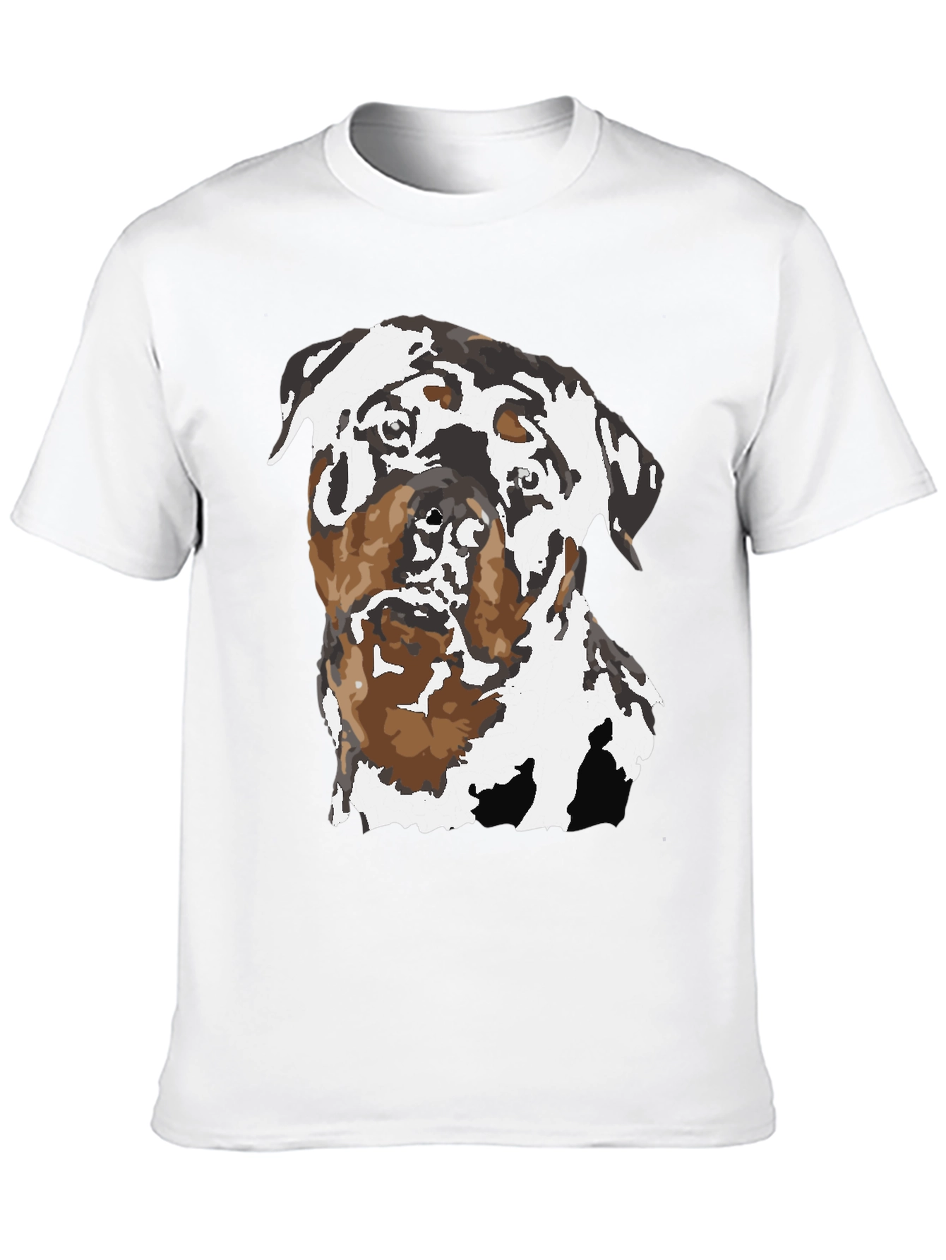 Rottweiler Graphic Tee - Black Cotton Blend Shirt