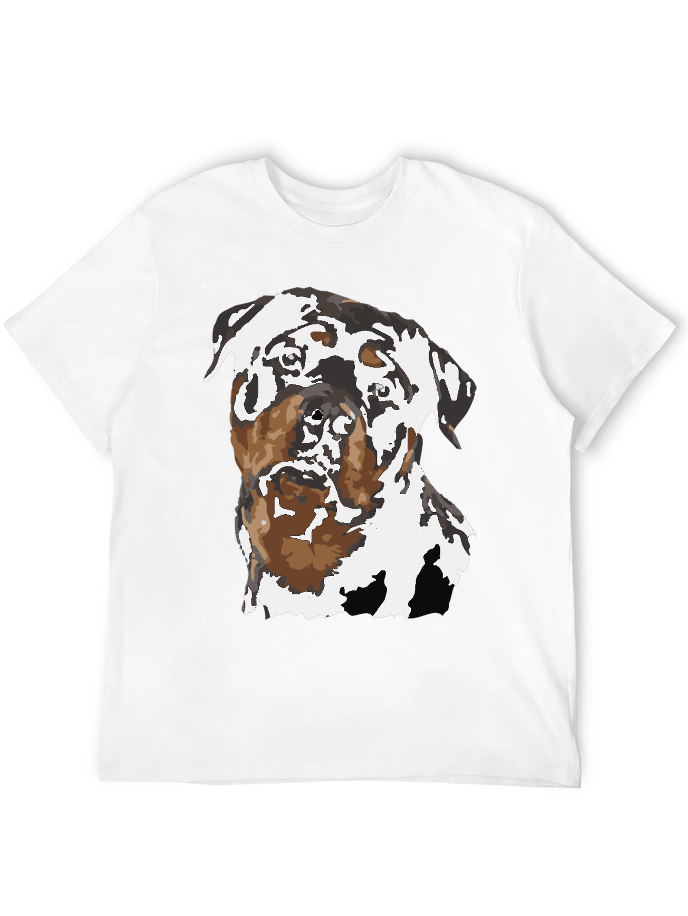 Rottweiler Graphic Tee - Black Cotton Blend Shirt